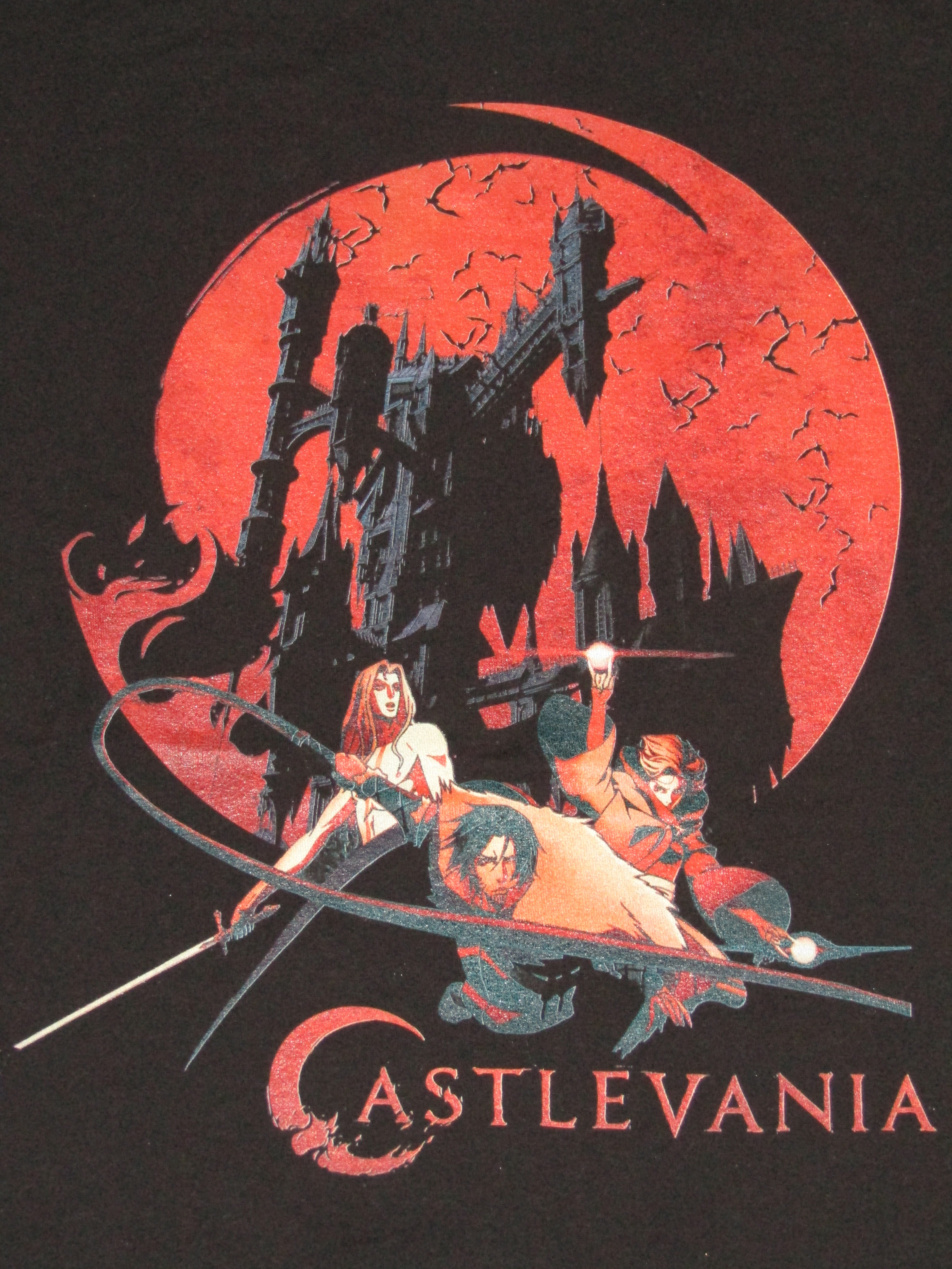 Castlevania Alucard, Trevor Belmont, and Sypha Belnades Men's Black Graphic Tee