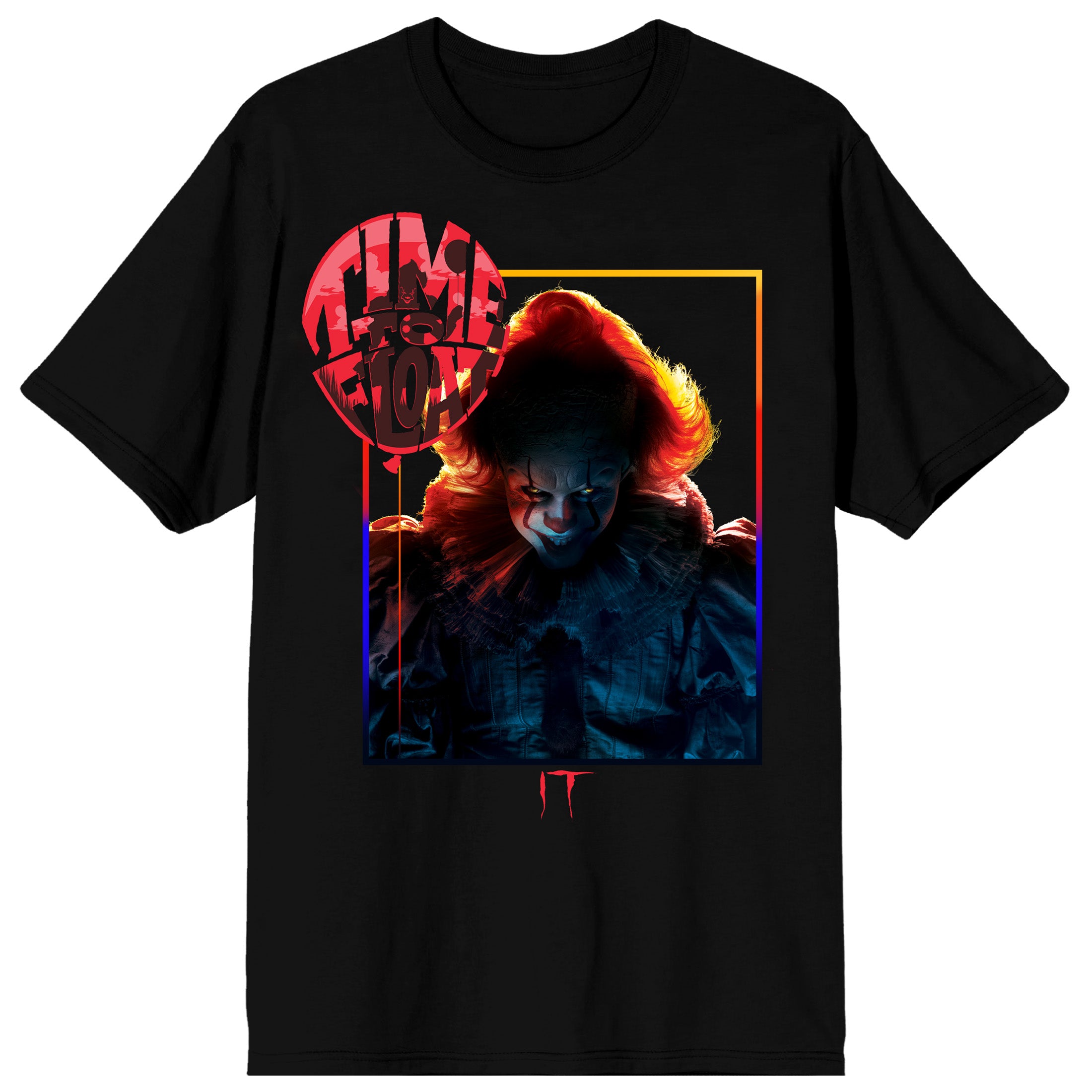 It Chapter 2 Movie 2019 Pennywise Time To Float Crew Neck Short Sleeve Men's Black T-shirt