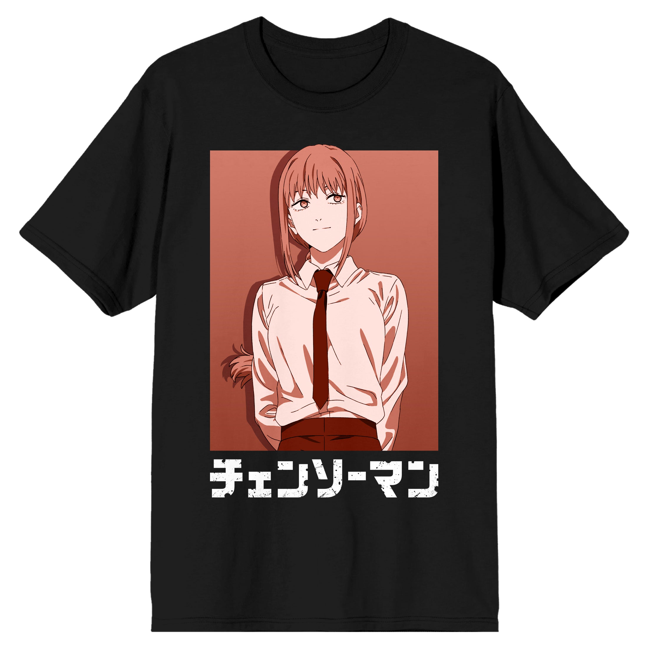Chainsaw Man Makima Crew Neck Short Sleeve Men's Black T-shirt
