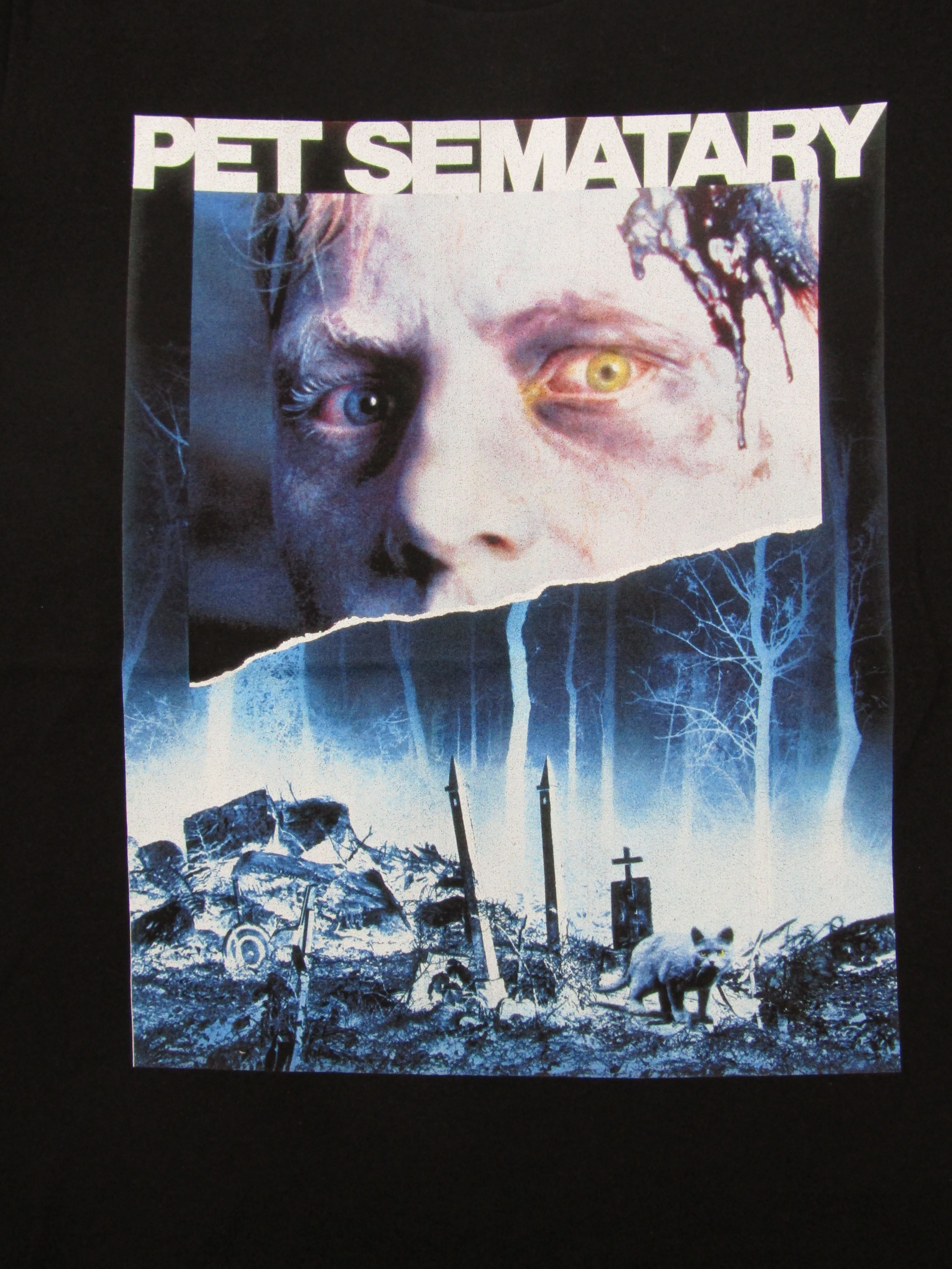 Pet Sematary Movie Poster Crew Neck Short Sleeve Men's Black T-shirt