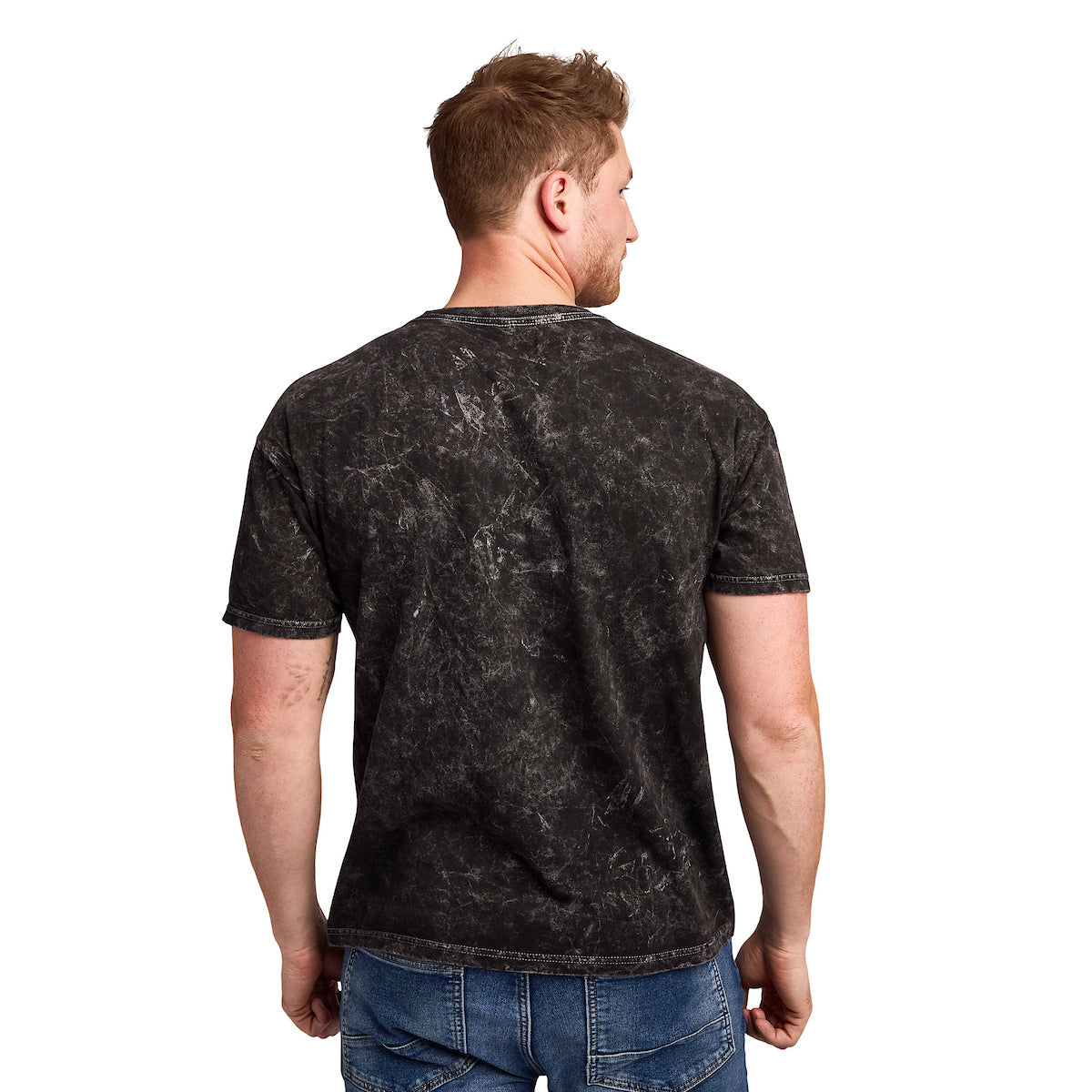 Trigun Stampede Vash Humanoid Typhoon Men's Black Mineral Wash Oversized Crew Neck Short Sleeve T-shirt