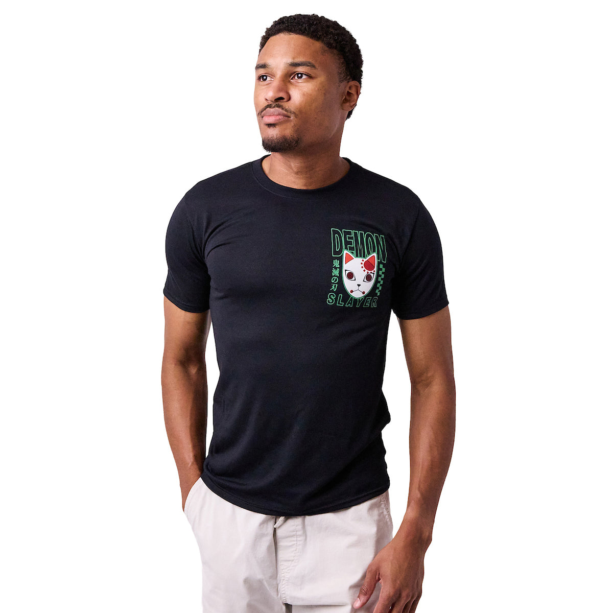 Demon Slayer Chachamaru Men's Black Short Sleeve Performance Dri-Fit Gym Tee
