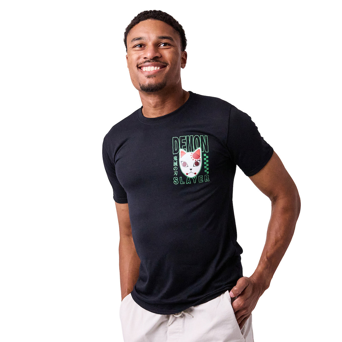Demon Slayer Chachamaru Men's Black Short Sleeve Performance Dri-Fit Gym Tee