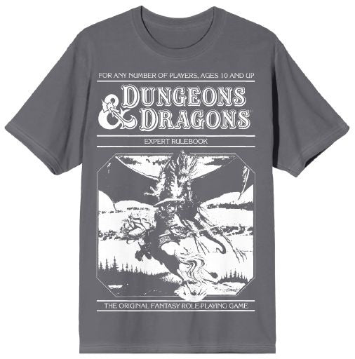 Dungeons & Dragons Cover Art Men's Charcoal Crew Neck Short Sleeve T-shirt