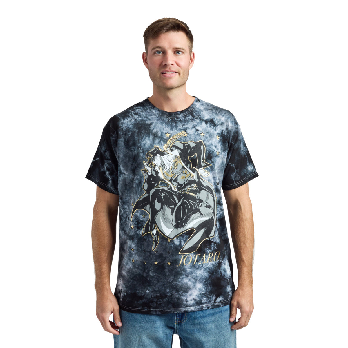 Jojo's Bizarre Adventure Jotaro Foil Short Sleeve Tee For Men