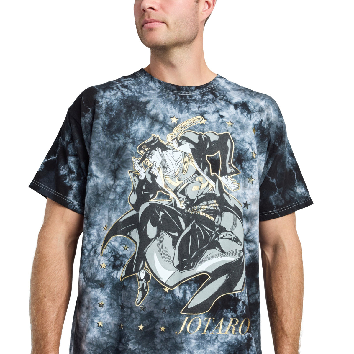 Jojo's Bizarre Adventure Jotaro Foil Short Sleeve Tee For Men