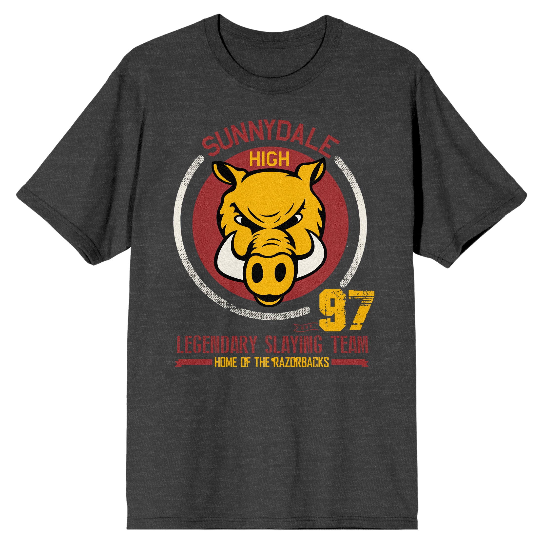 Buffy the Vampire Slayer Sunnydale High '97 Men's Charcoal Heather Short Sleeve Tee