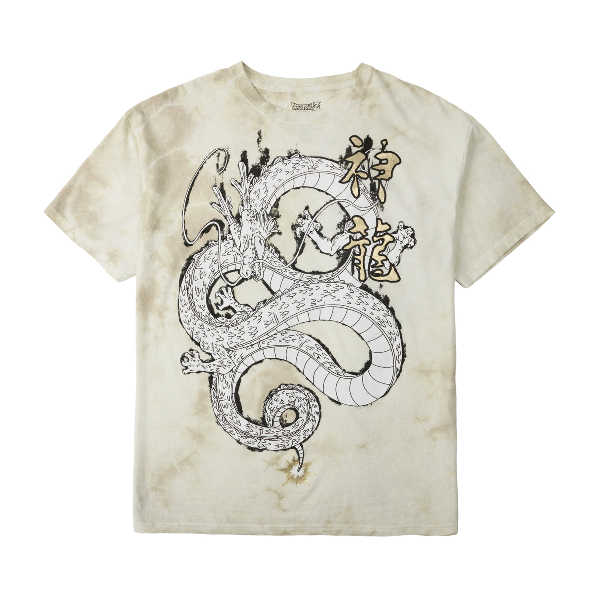 Dragon Ball Z Oversize Dragon Foil Kanji Wash Tee for Men