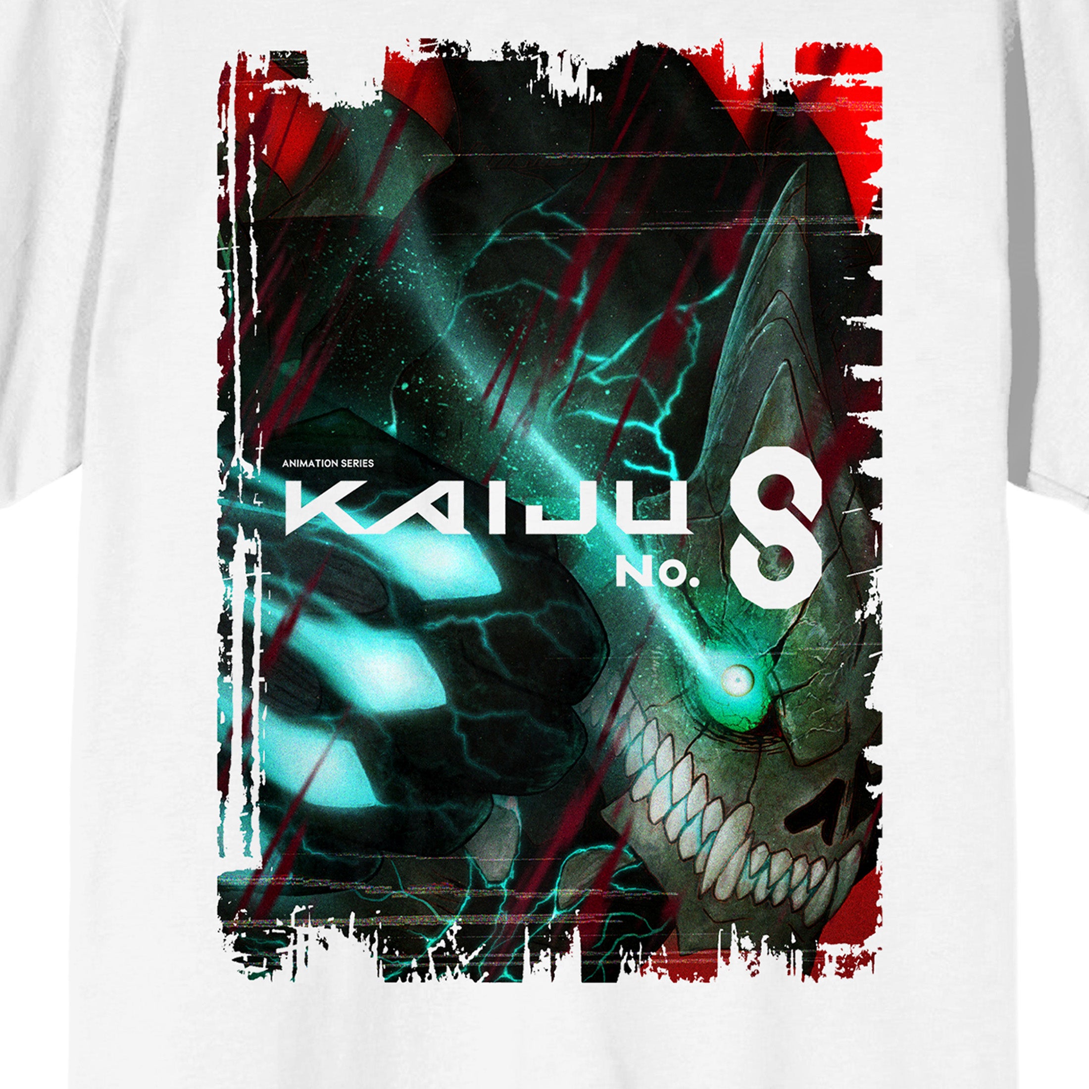 Kaiju No. 8 Kafka Hibino Kaiju Form Poster Art Crew Neck Short Sleeve Men's White T-shirt