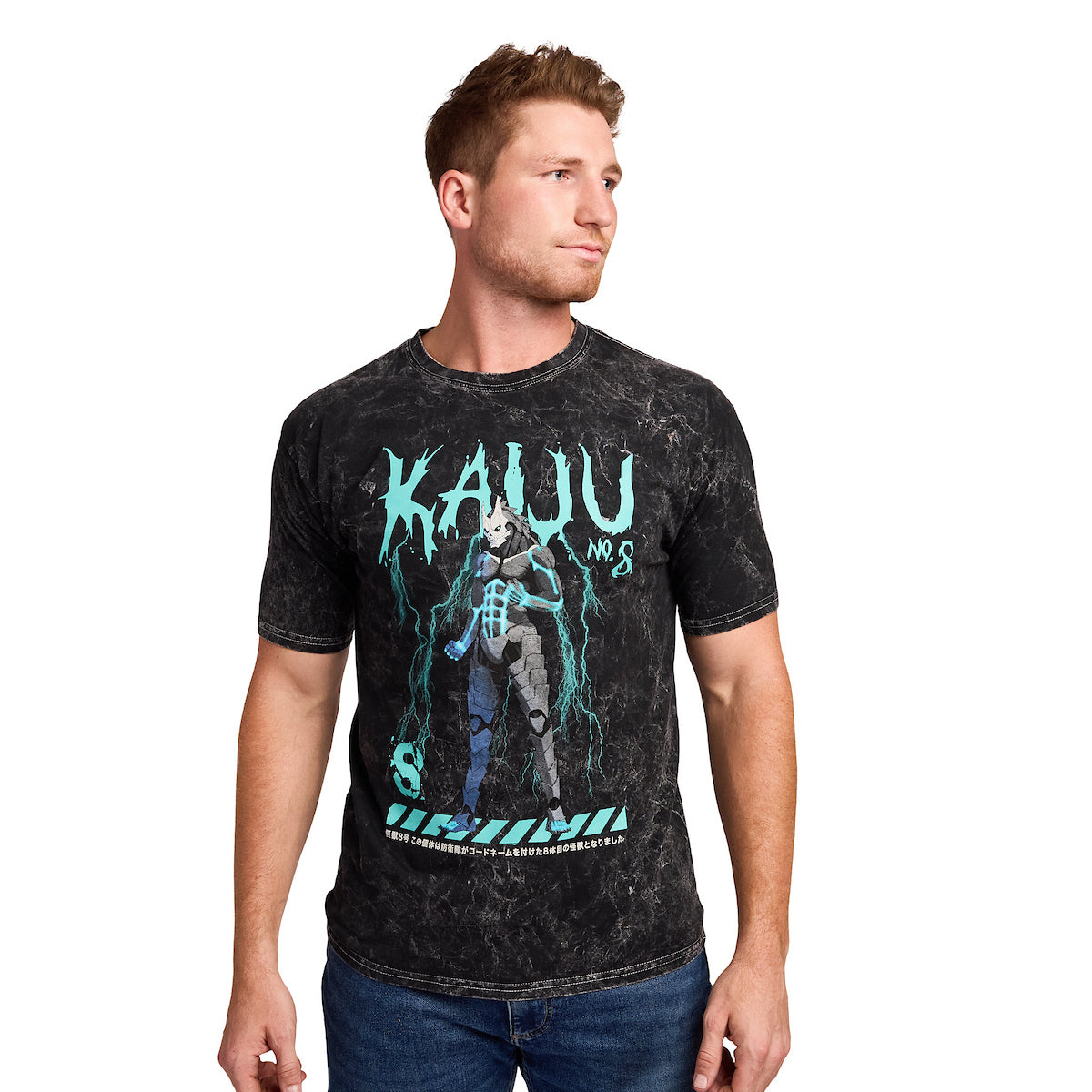 Kaiju No. 8 Kauu Men's Black Cloud Wash Short Sleeve Tee