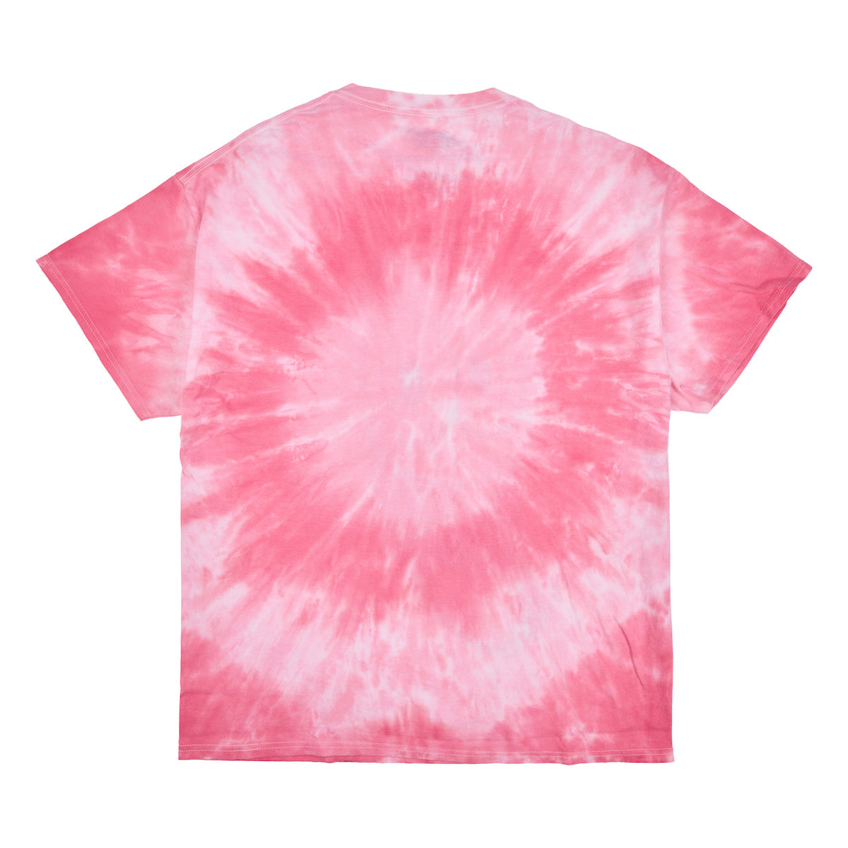 Spongebob Squarepants Big Face Patrick Men's Pink Spiral Wash Crew Neck Short Sleeve T-shirt