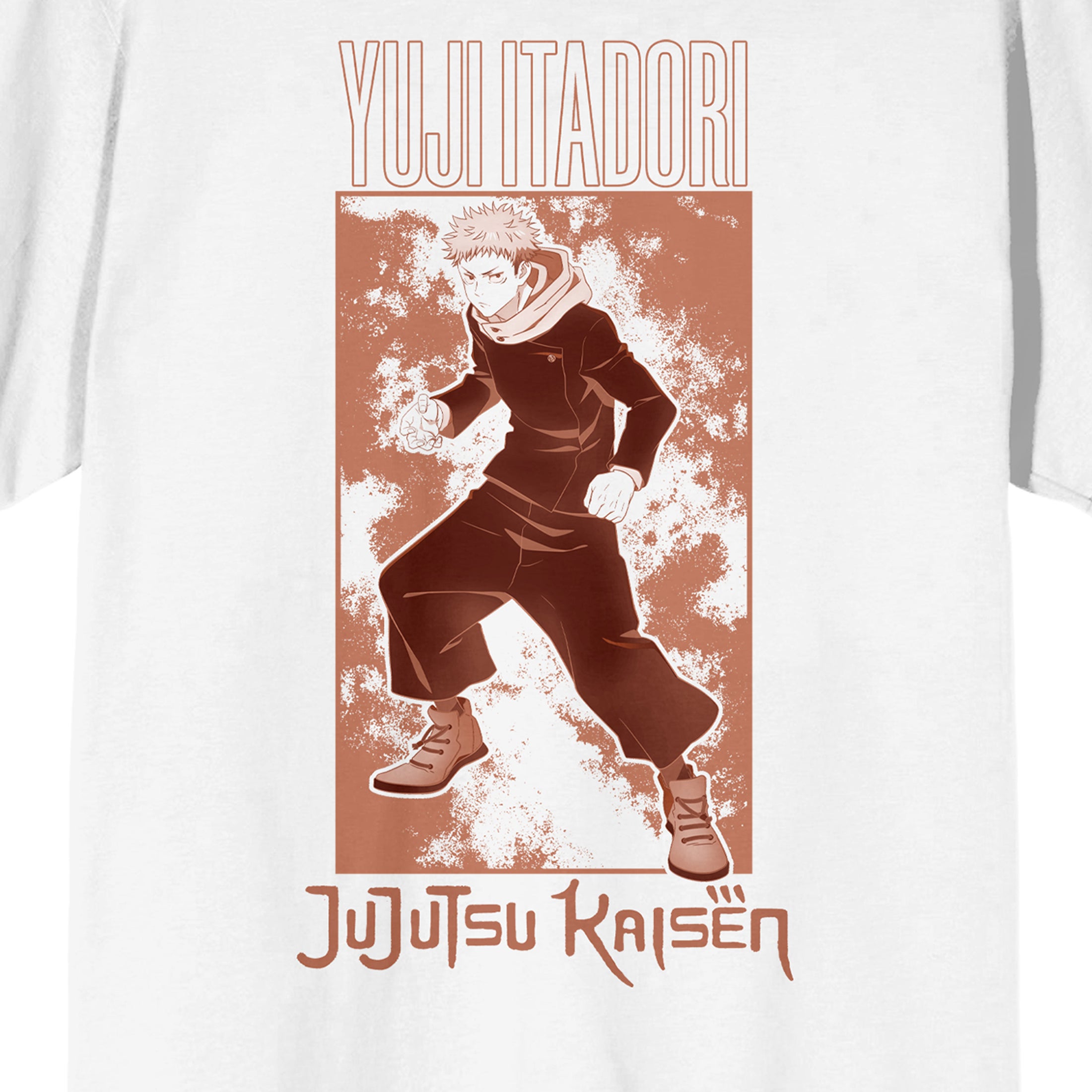 Jujutsu Kaisen Yuji Itadori Character Men's White Short Sleeve Tee