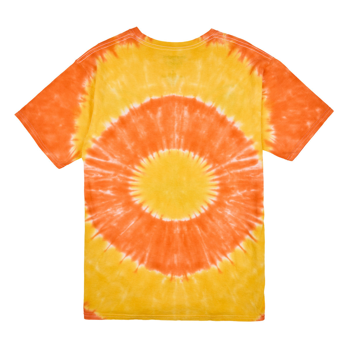 Five Nights At Freddy's Foxy Face Men's Orange Spiral Tie-Dye Crew Neck Short Sleeve T-shirt