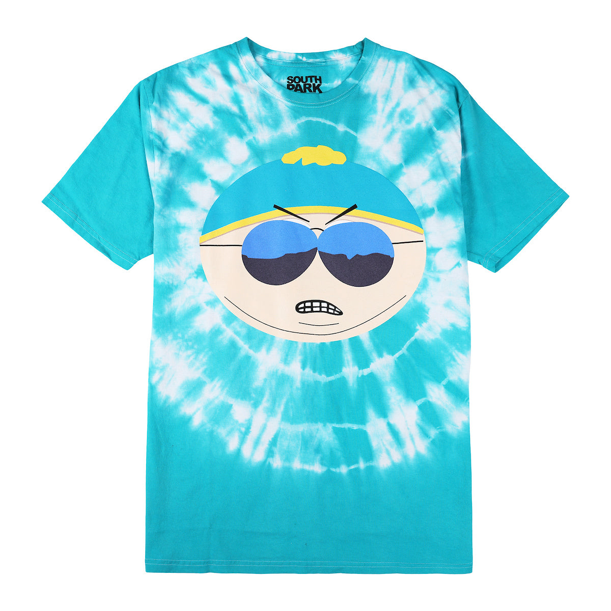 South Park Eric Cartman Men's Blue Tie Dye Short Sleeve Tee
