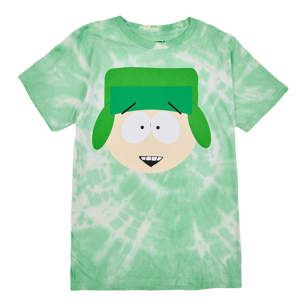 South Park Kyle Adult Green Spiral Tie Dye Short Sleeve Tee