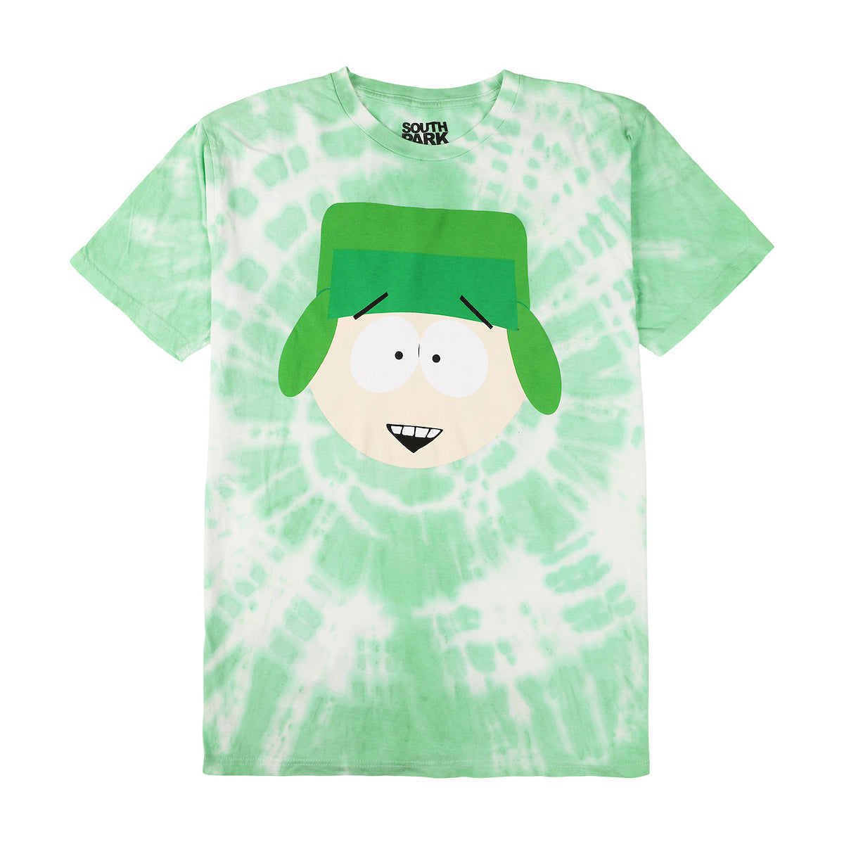 South Park Kyle Adult Green Spiral Tie Dye Short Sleeve Tee