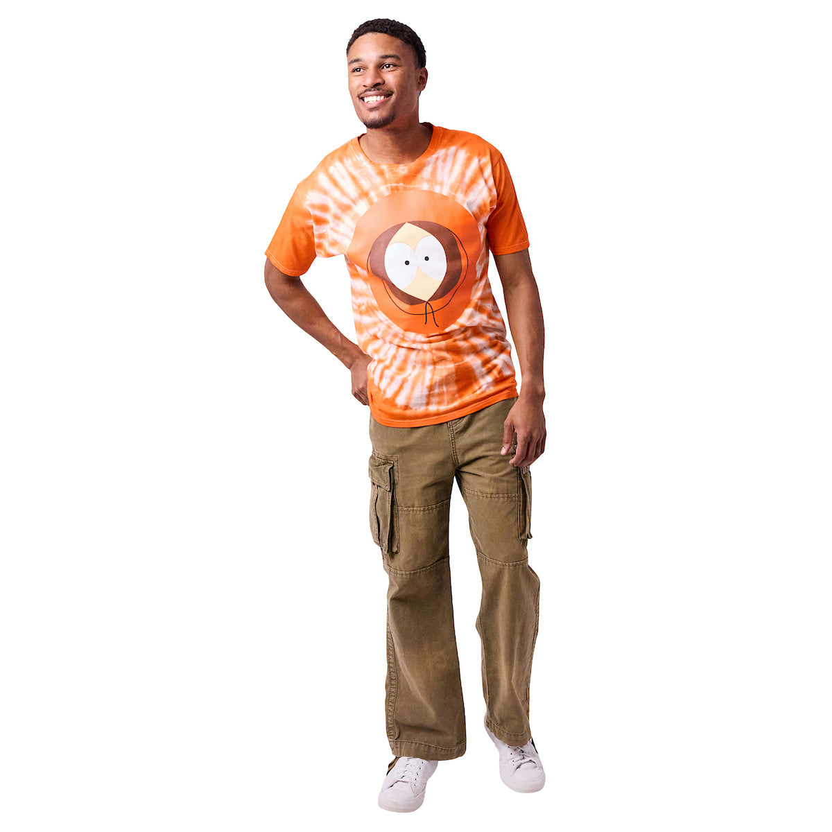 South Park Kenny McCormick Men's Orange Tie Dye Short Sleeve Tee