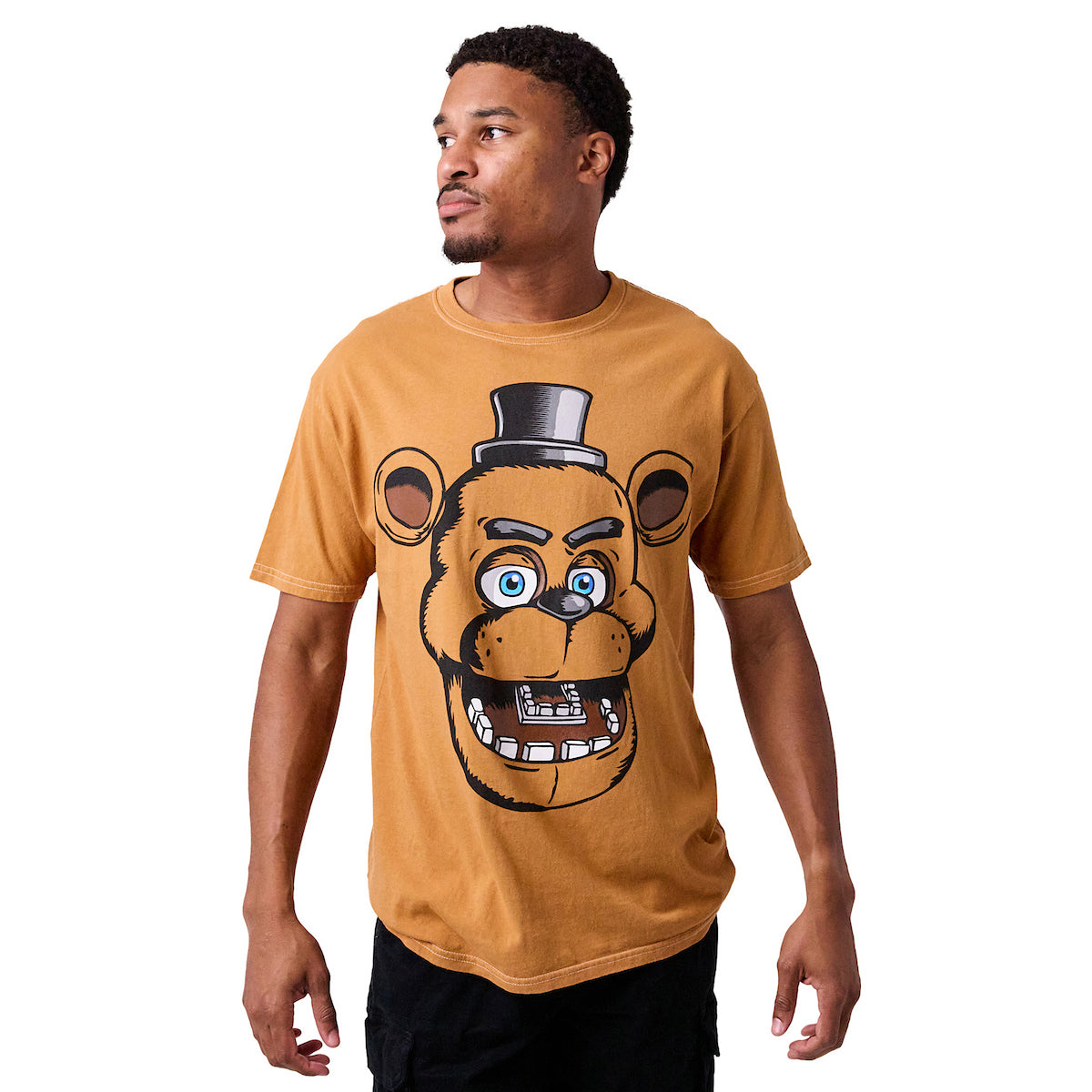 Five Nights at Freddy's Freddy Fazbear Men's Brown Short Sleeve Tee