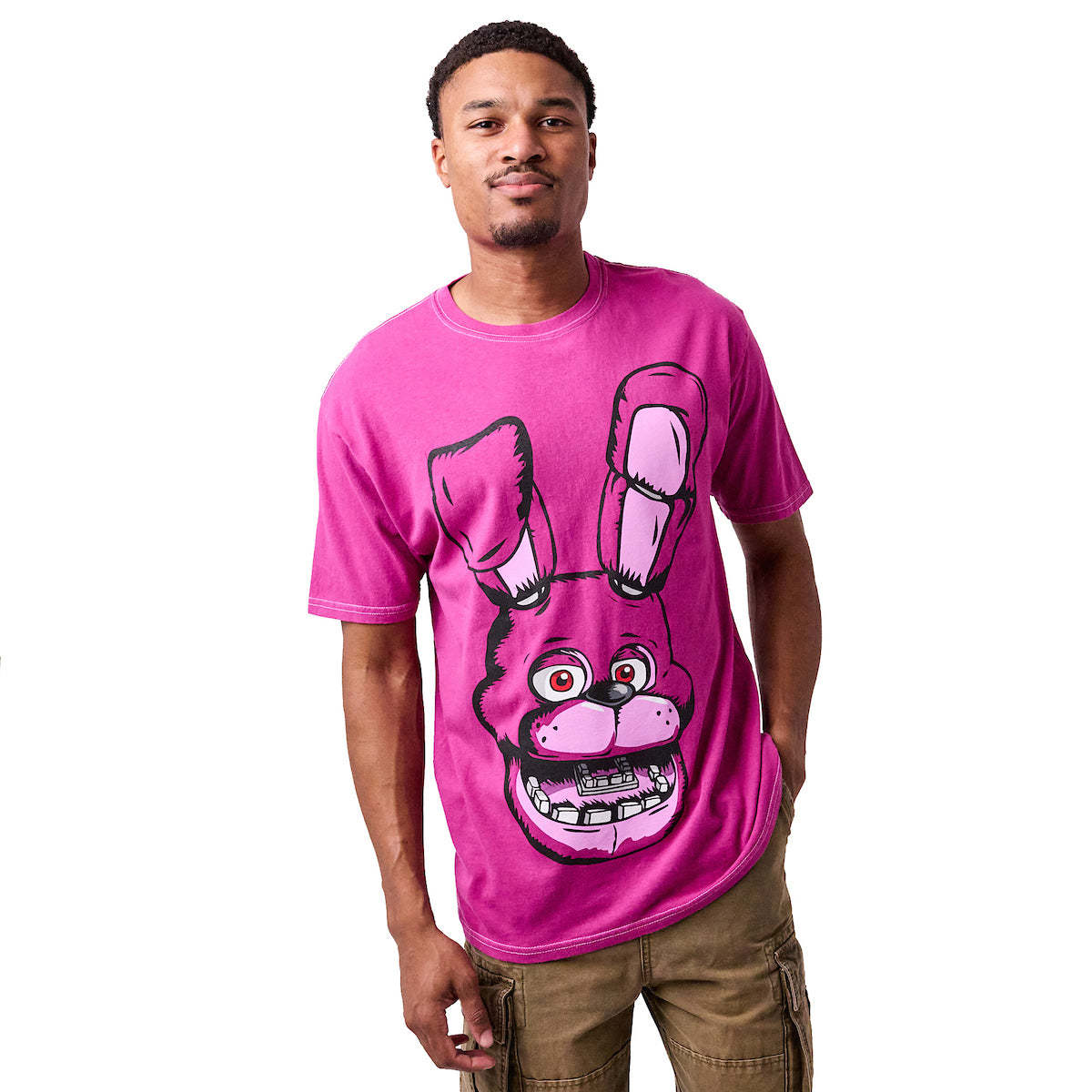 Five Nights at Freddy's Bonnie the Bunny Men's Purple Short Sleeve Tee - Medium