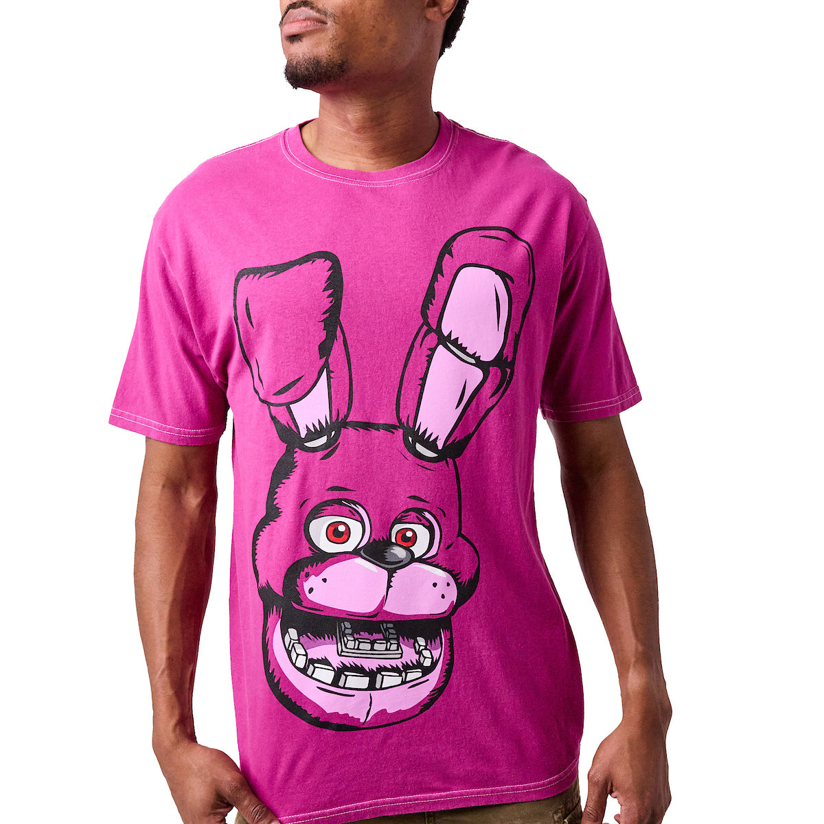 Five Nights at Freddy's Bonnie the Bunny Men's Purple Short Sleeve Tee - Medium