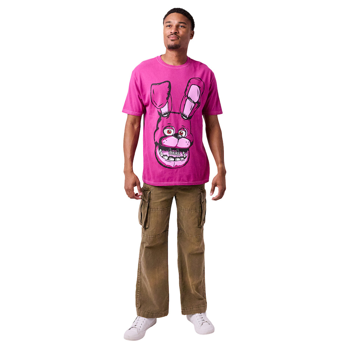 Five Nights at Freddy's Bonnie the Bunny Men's Purple Short Sleeve Tee - Medium