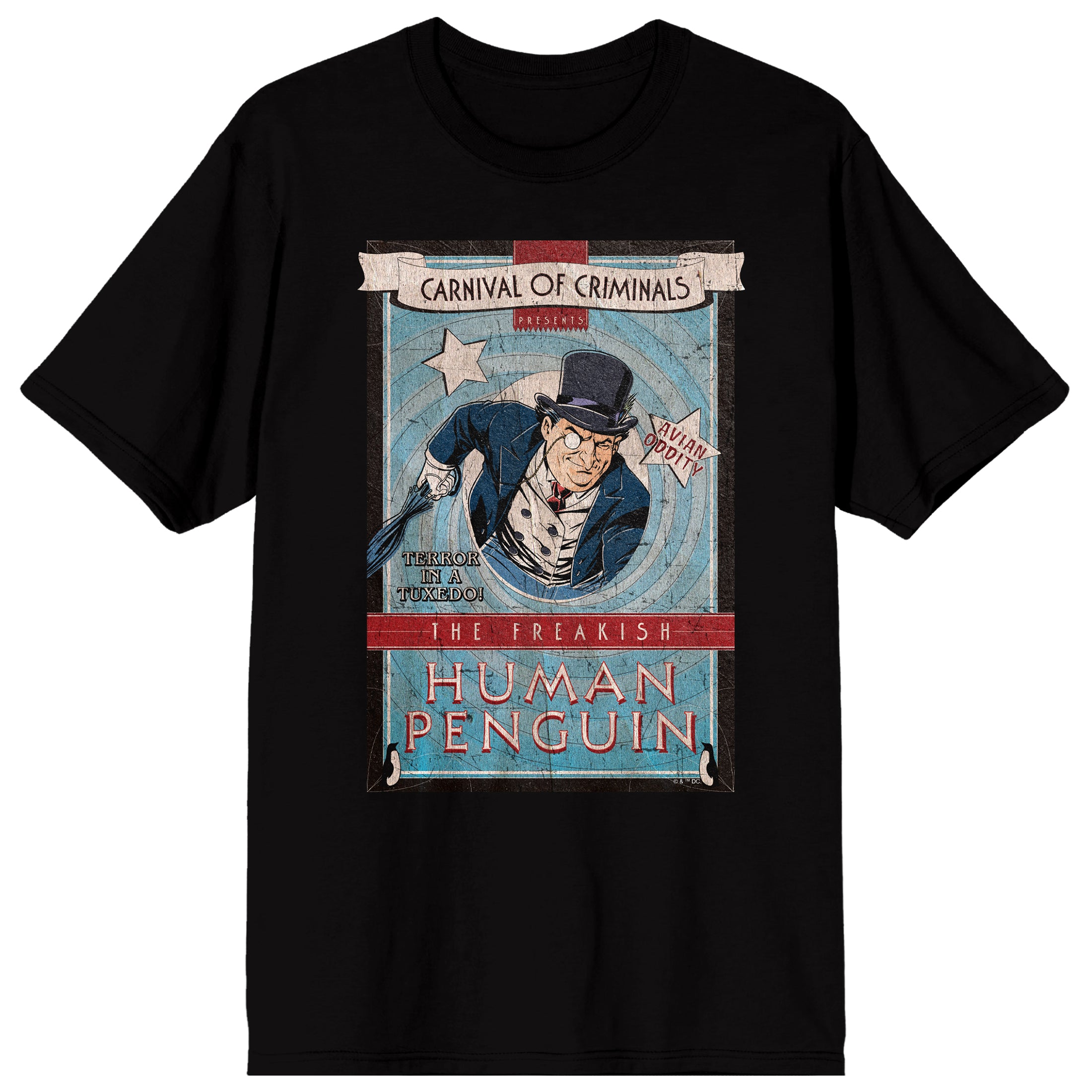 Batman The Freakish Human Penguin Men's Black Short Sleeve Tee