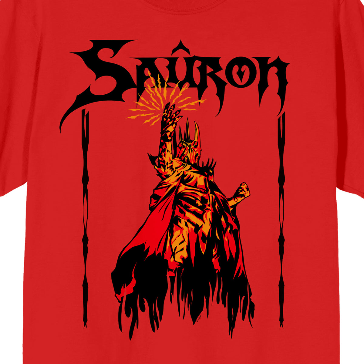 Lord Of The Rings Sauron Adult Red Crew Neck Short Sleeve T-shirt