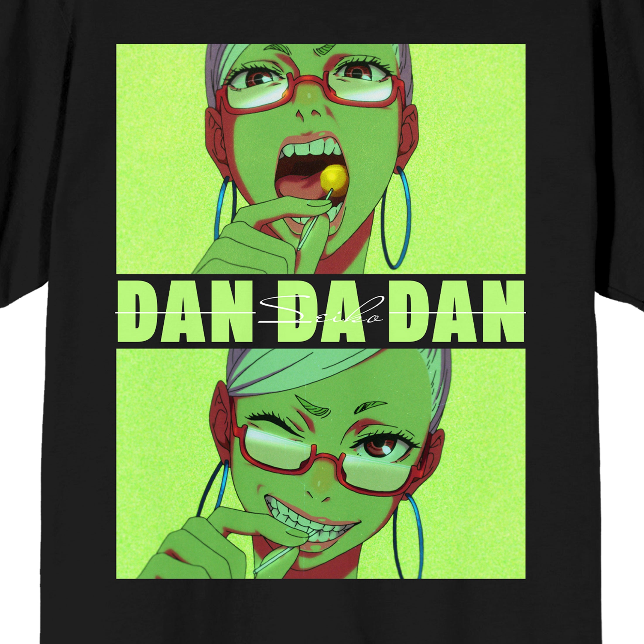 Dandadan Seiko Ayase Adult Black Crew Neck Short Sleeve Tee