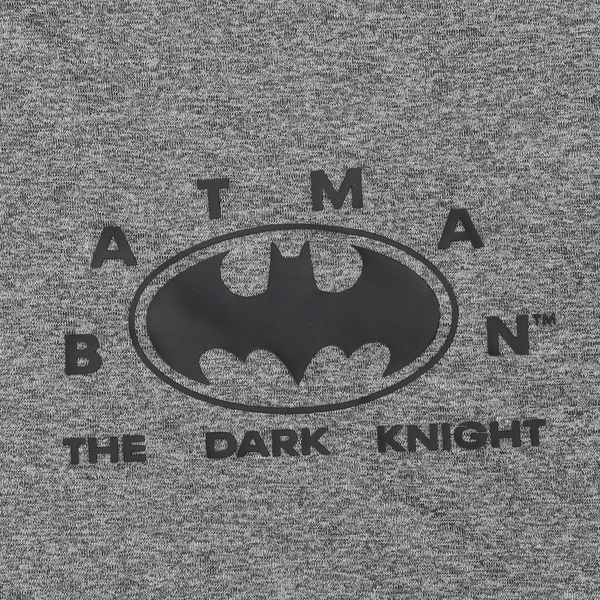 Batman Defender Of Gotham City Logo Men's Athletic Heather Crew Neck Short Sleeve Gym Performance Tee Shirt