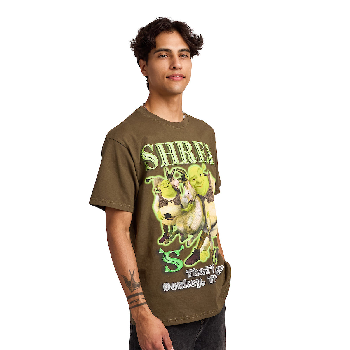 Shrek That’ll Do Donkey Men’s Brown Crew Neck Short Sleeve T-shirt