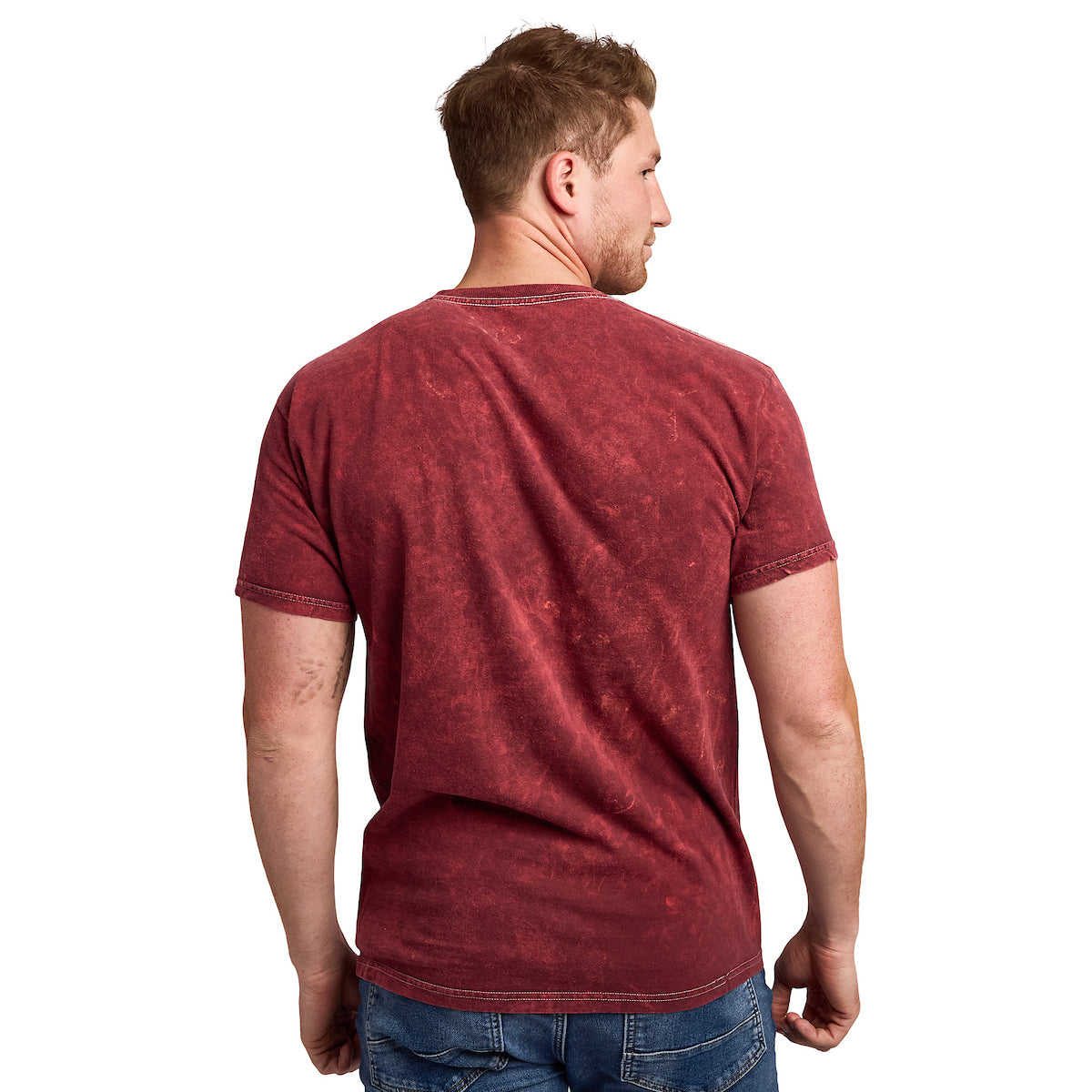 Harry Potter Platform 9 ¾ Men's Maroon Mineral Wash Crew Neck Short Sleeve T-shirt