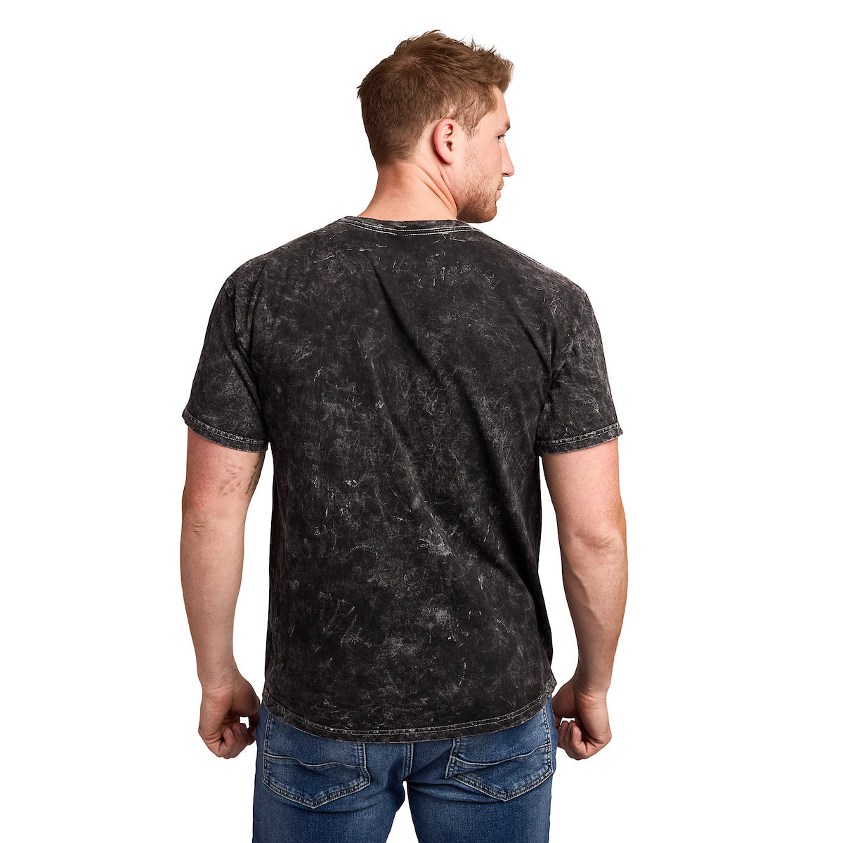 AC/DC For Those About to Rock Cannon Men's Black Cloud Wash Short Sleeve Tee