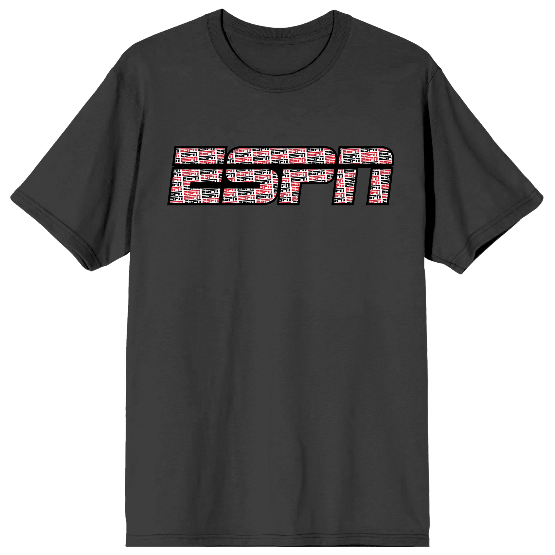 ESPN Company Logo Pattern on Company Logo on gray Short Sleeve Adult T-Shirt