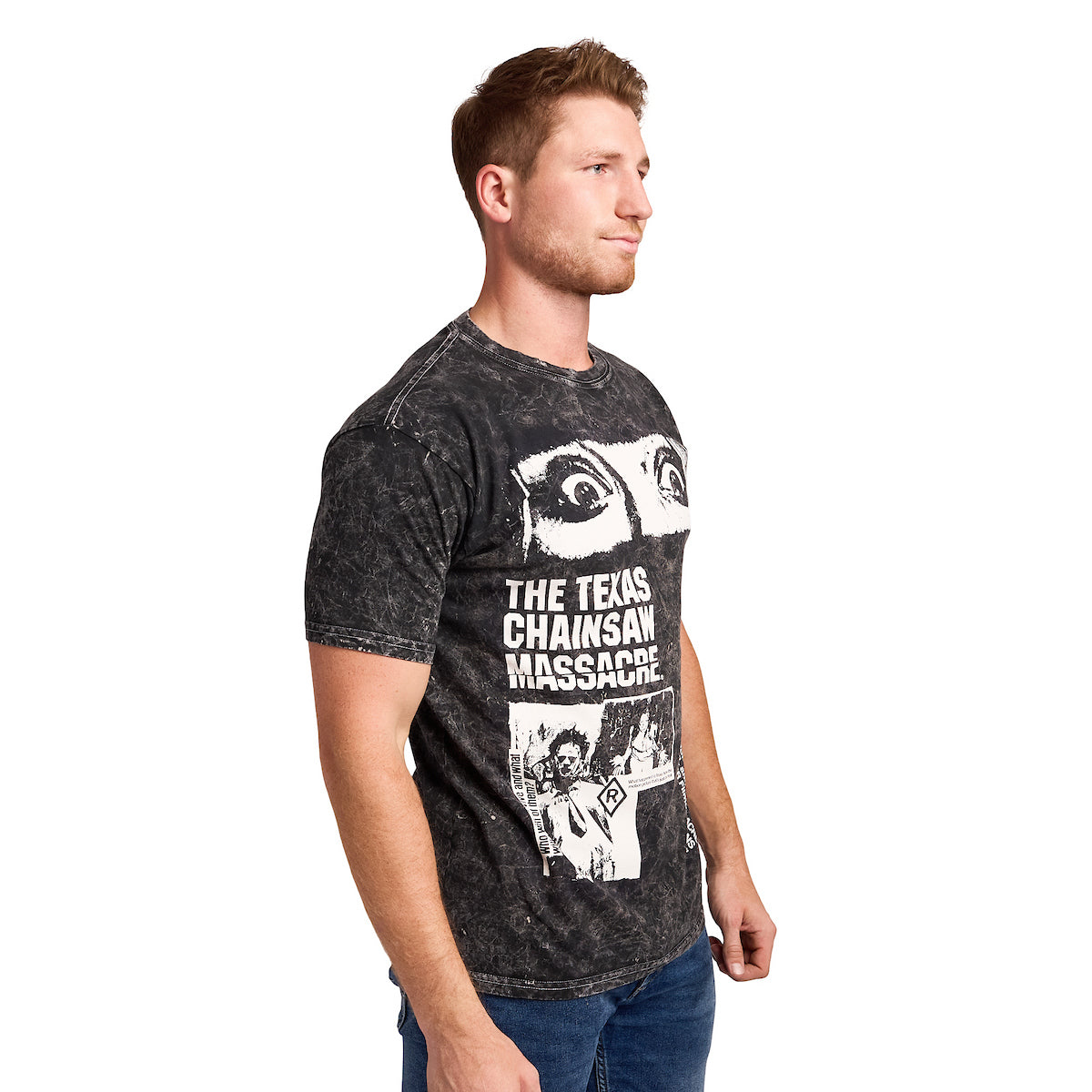 The Texas Chainsaw Massacre Men's Black Cloud Wash Short Sleeve Tee
