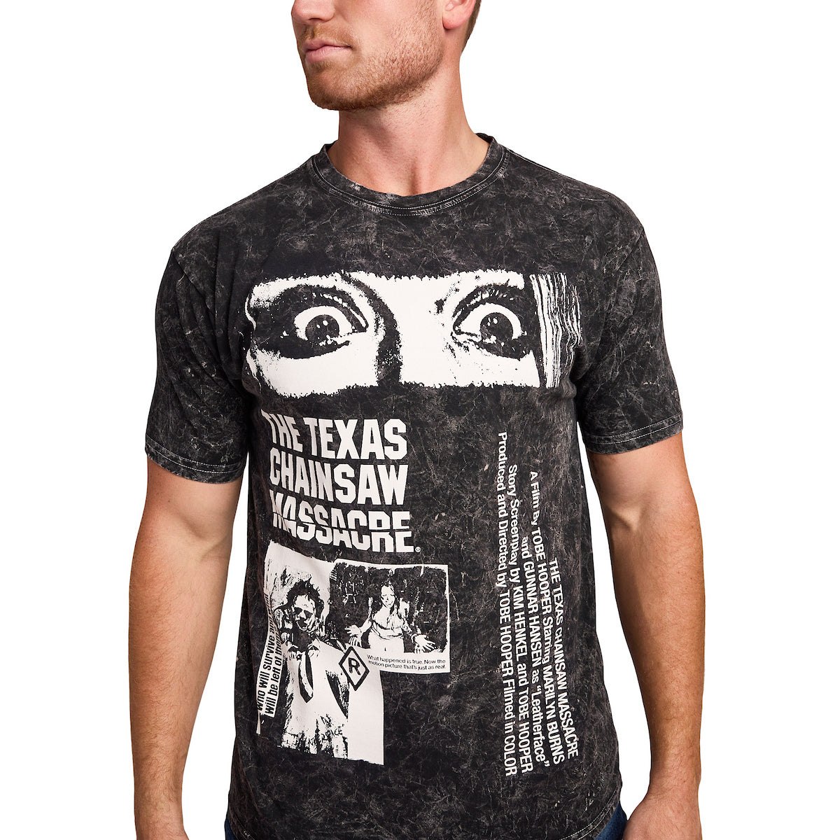 The Texas Chainsaw Massacre Men's Black Cloud Wash Short Sleeve Tee