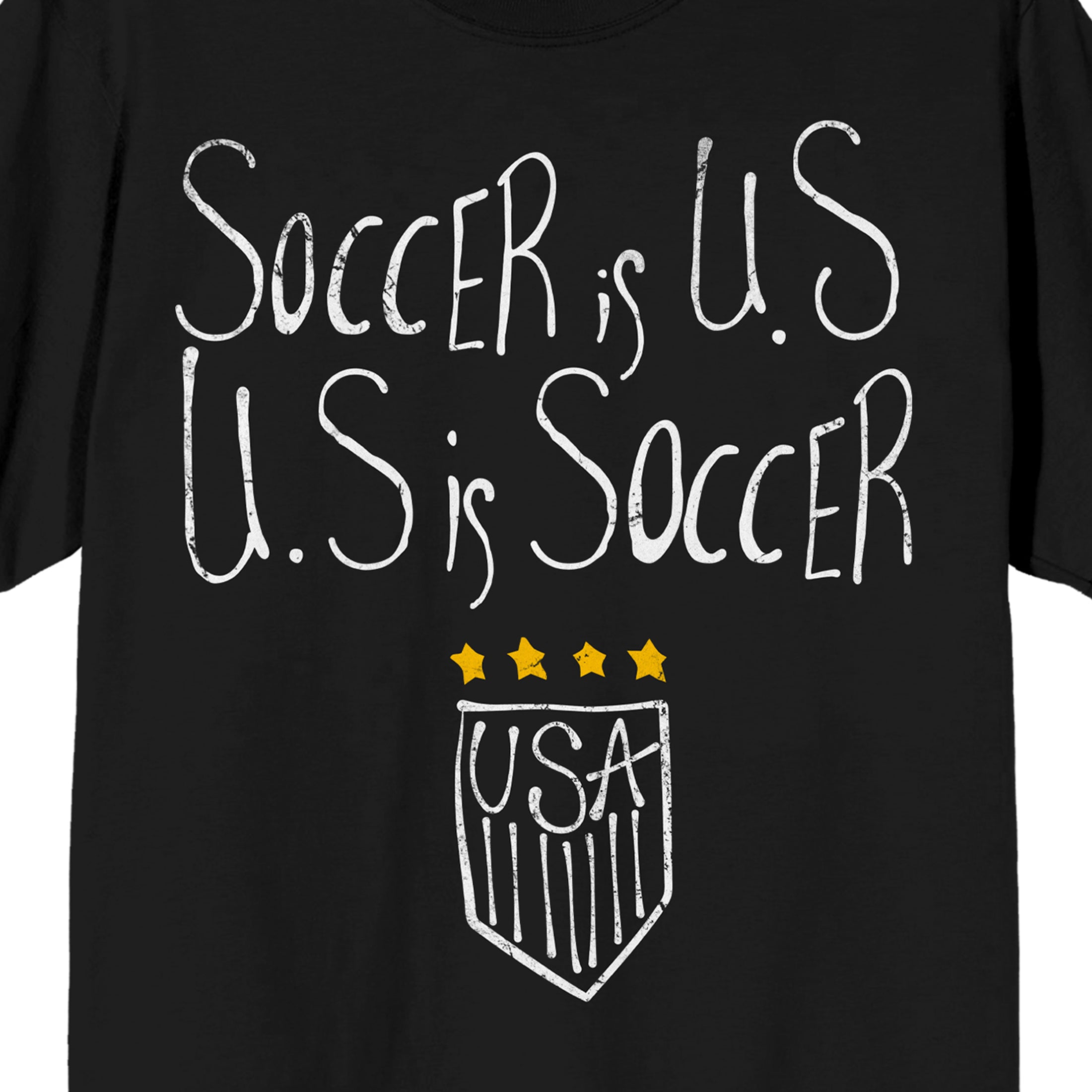 USSF Soccer is US US is Soccer Men's Black Crew Neck Short Sleeve T-Shirt