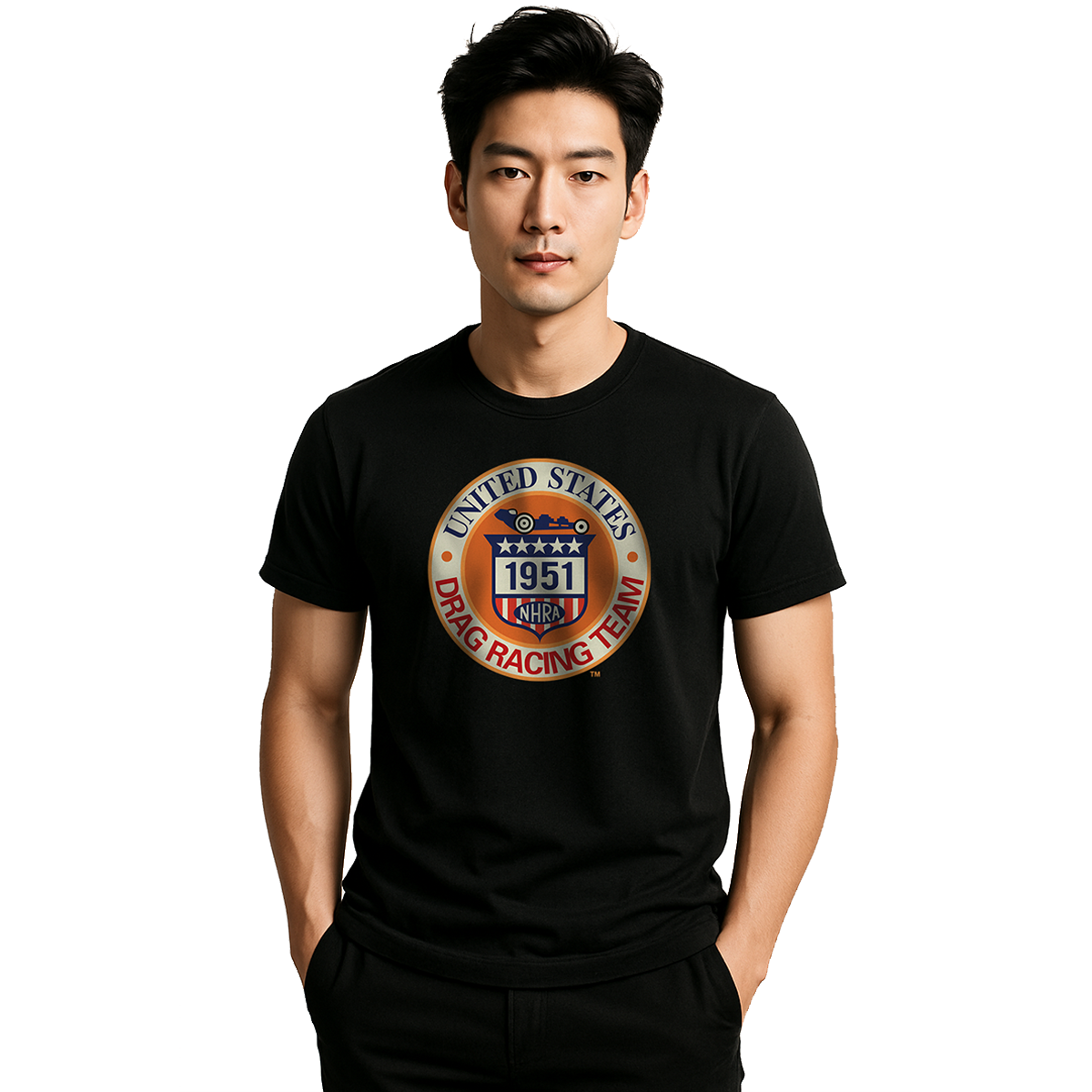 National Hot Rod Association NHRA Speed for All Adult Black Short Sleeve T-Shirt