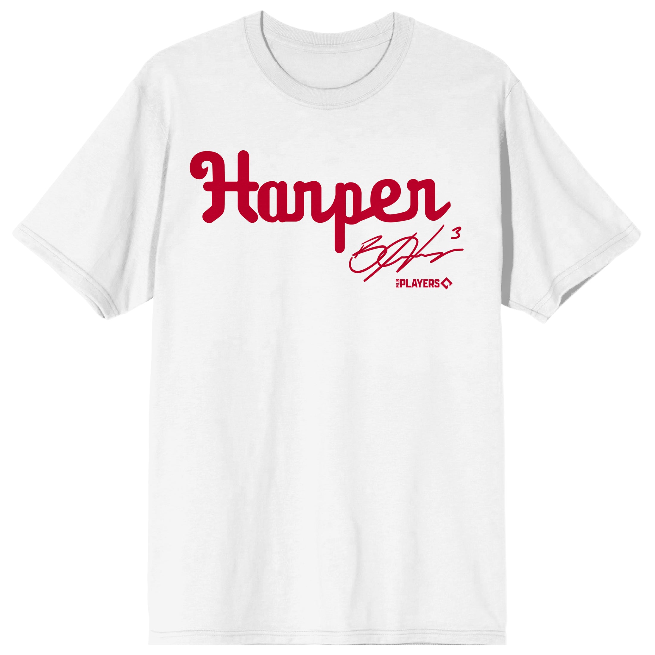 Bryce Harper Signature and logo on white Adult T-Shirt