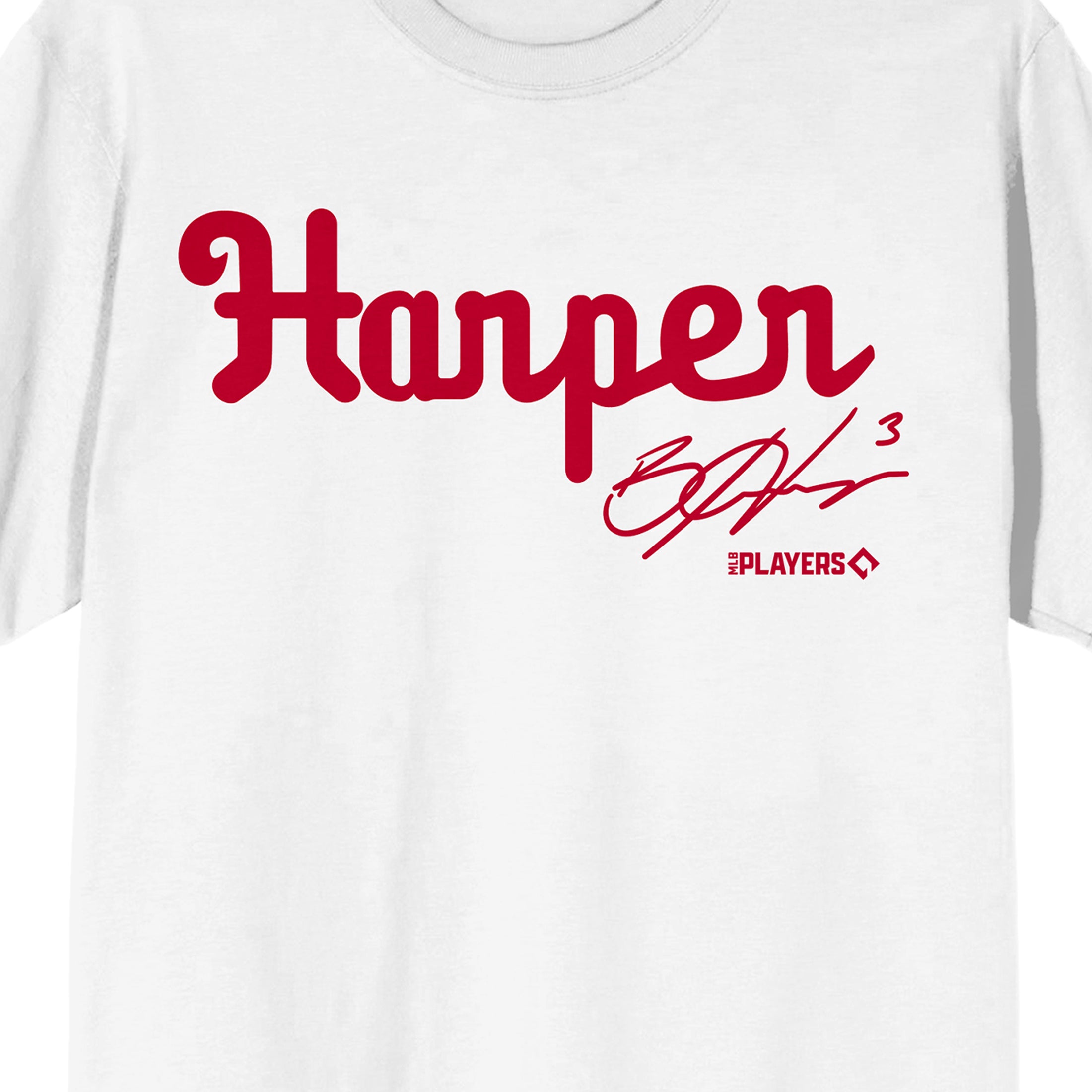 Bryce Harper Signature and logo on white Adult T-Shirt