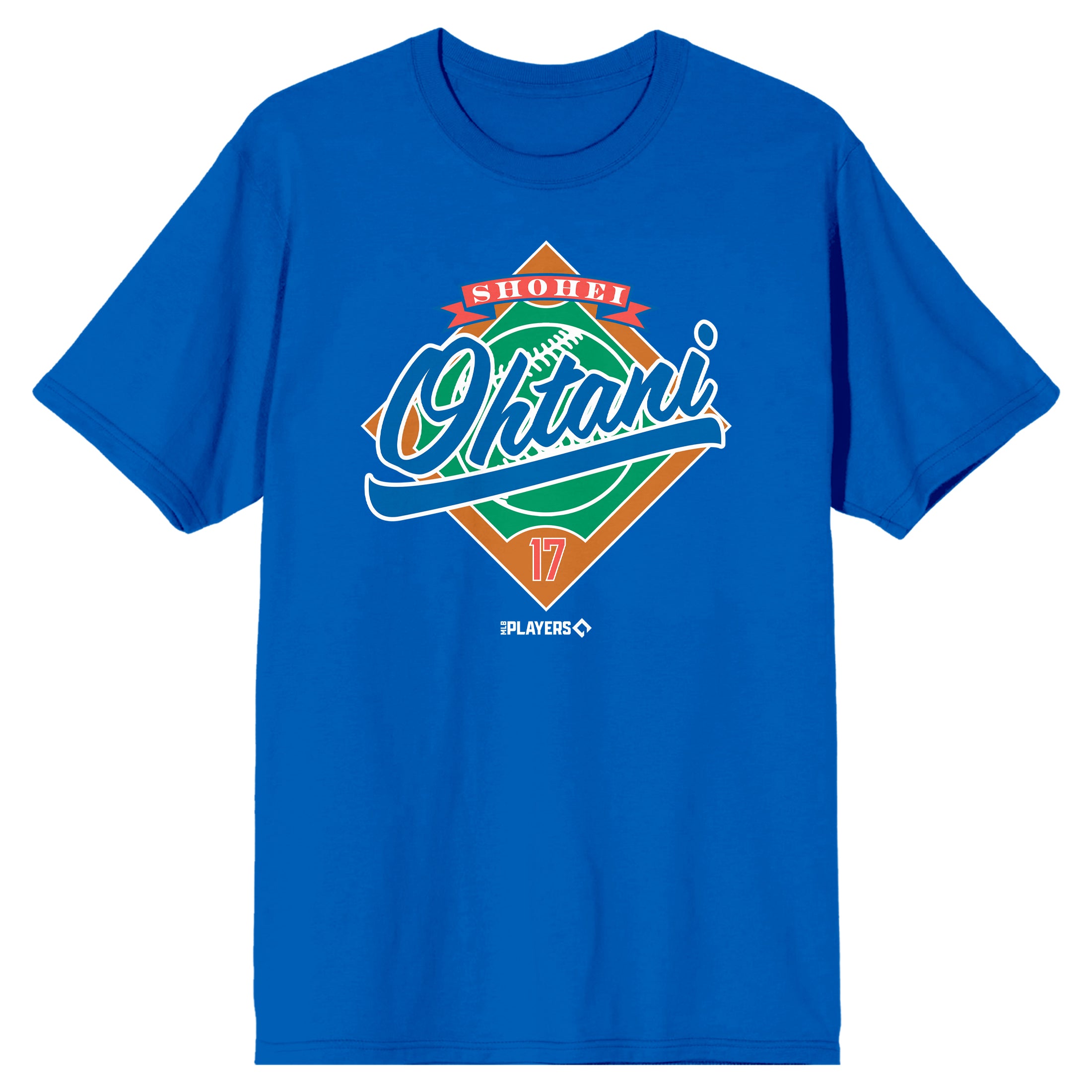 Shohei Ohtani Baseball, Sports, Game, Ball and Base, Japanese Professional Pitcher and Designated Hitter for the Los Angeles Dodger, Shotime, number 17 on Royal Adult T-Shirt