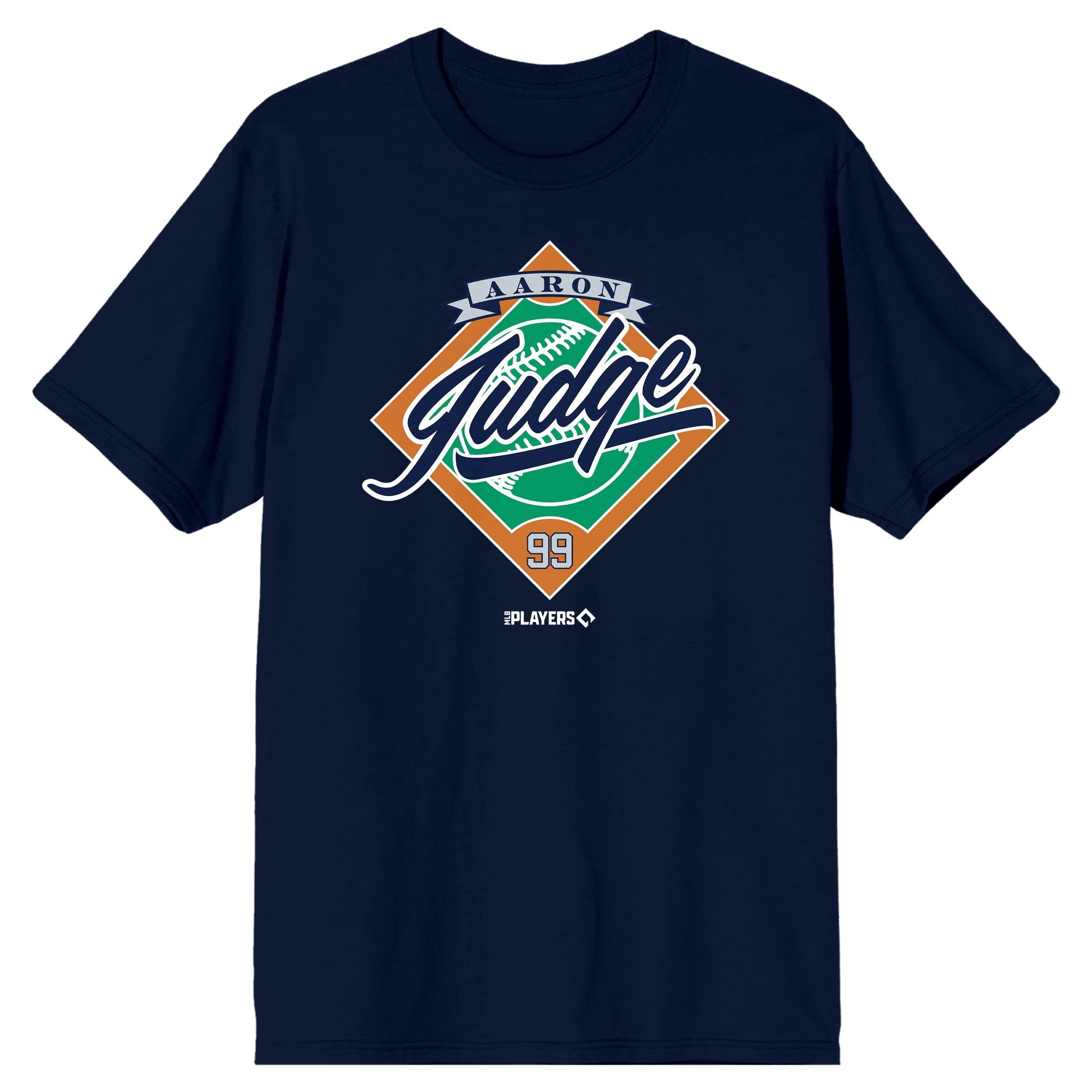MLBPA Aaron Judge 99 Baseball Field Adult Navy Crew Neck Short Sleeve T-shirt