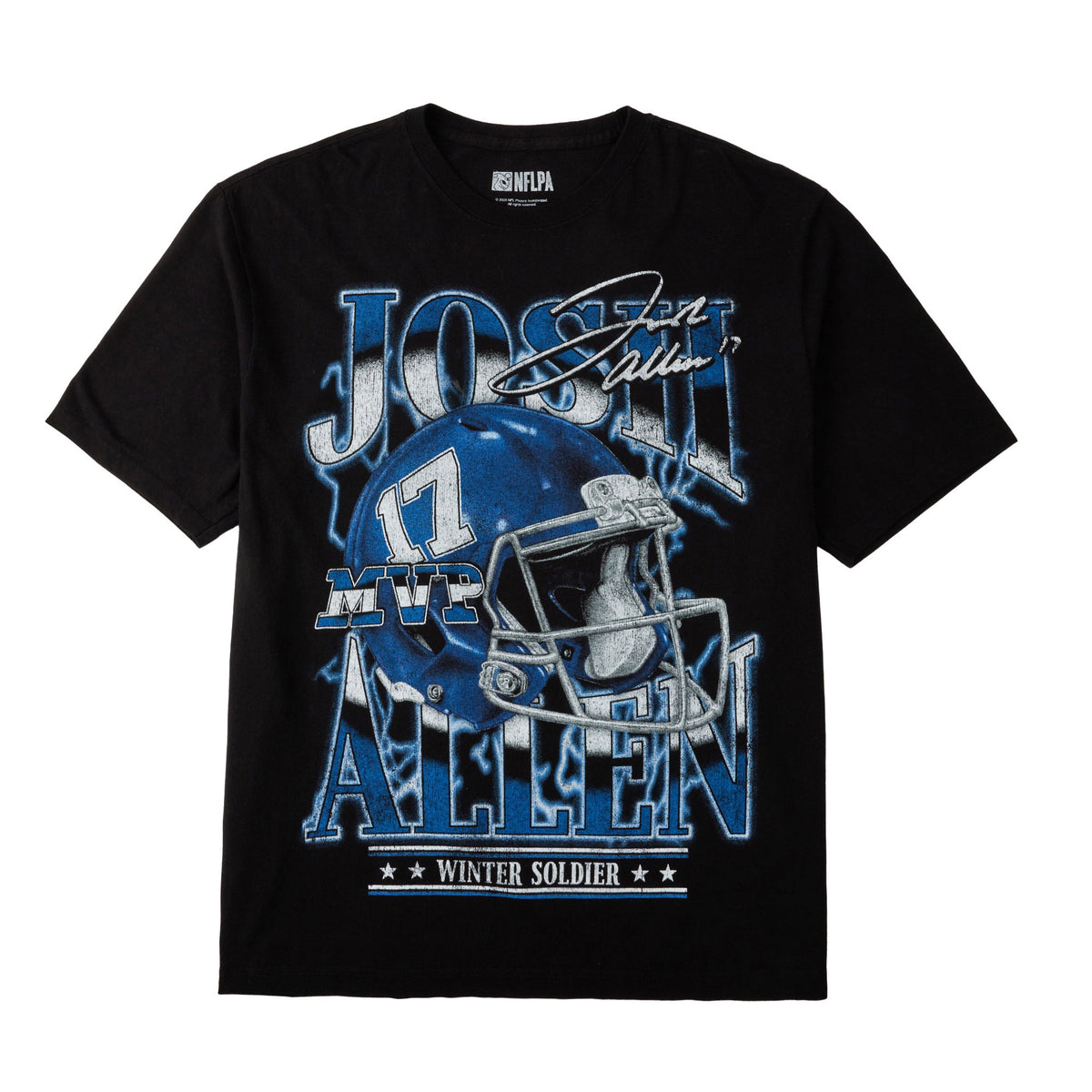 NFLPA Josh Allen Winter Soldier Helmet Art Tee for Men
