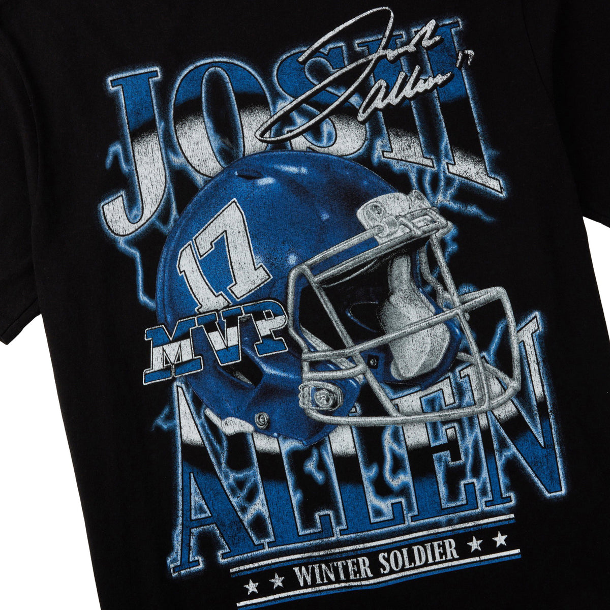 NFLPA Josh Allen Winter Soldier Helmet Art Tee for Men