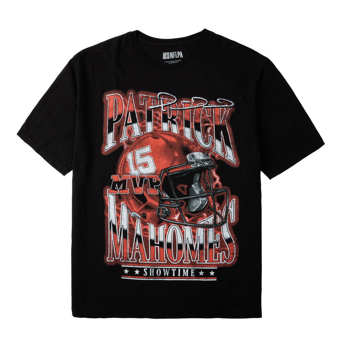 NFLPA Patrick Mahomes Helmet Art Short Sleeve Tee For Men