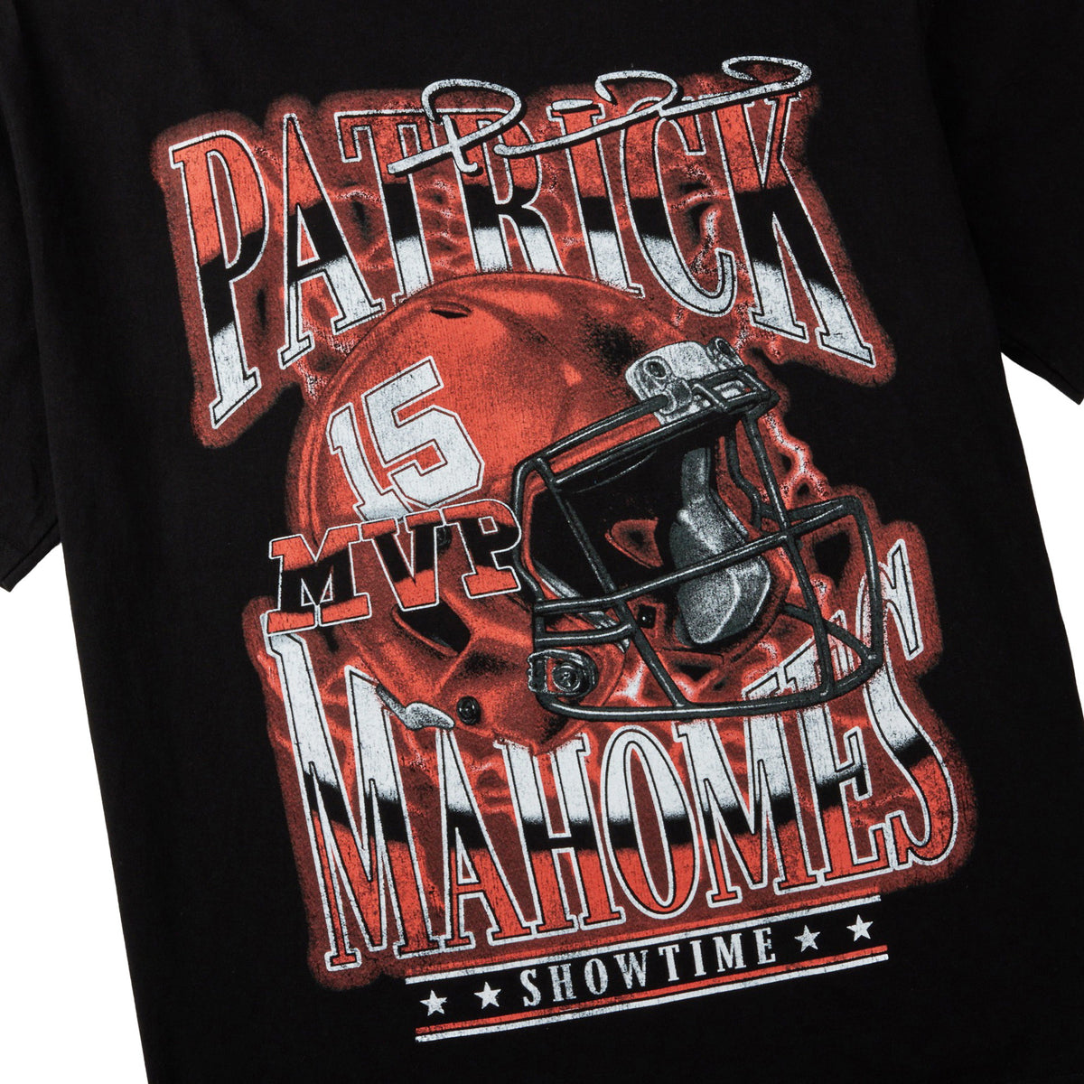 NFLPA Patrick Mahomes Helmet Art Short Sleeve Tee For Men