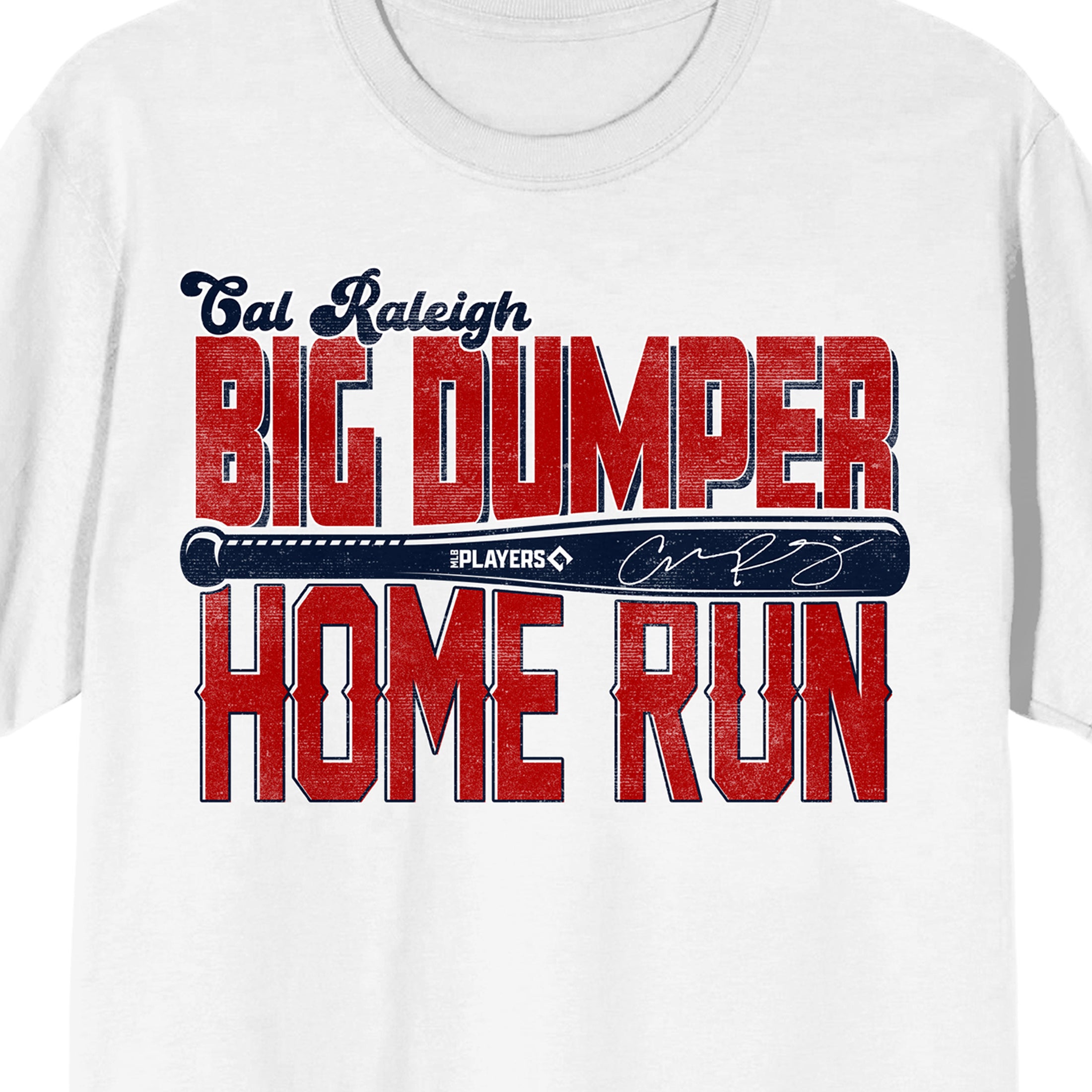 Cal Raleigh Home Run Derby Winner Baseball Grand Slam Big Dumper Men's White Crew Neck Short Sleeve Tee