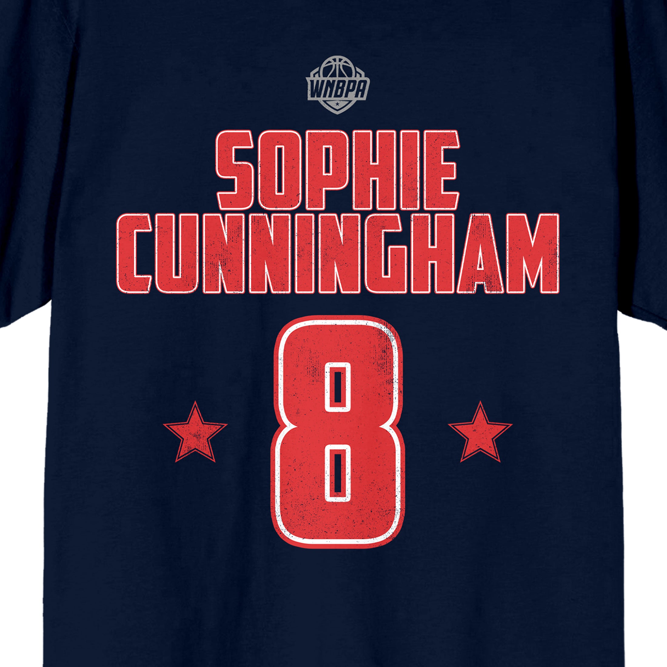 WNBPA Sophie Cunningham #8 Men's Black Short Sleeve Tee