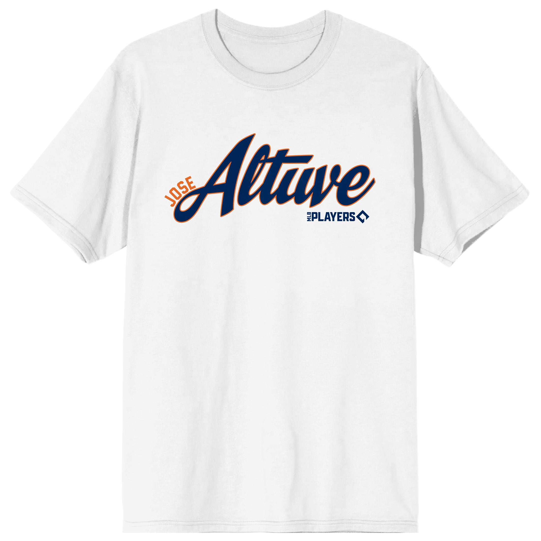 MLBPA Jose Altuve Adult White Crew Neck Short Sleeve T-shirt