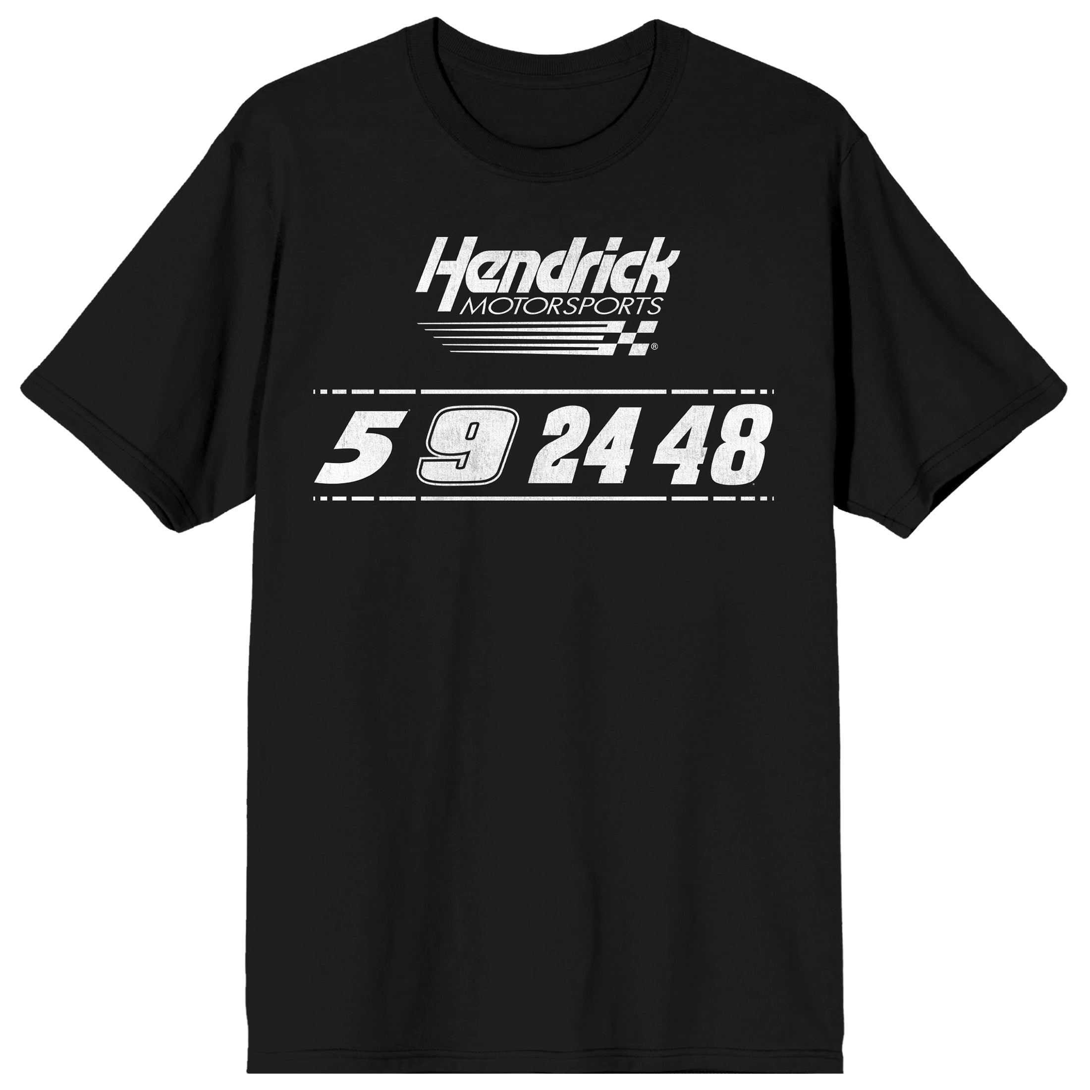 Hendrick Motorsports 5 9 24 48 Adult Black Crew Neck Short Sleeve T-shirt