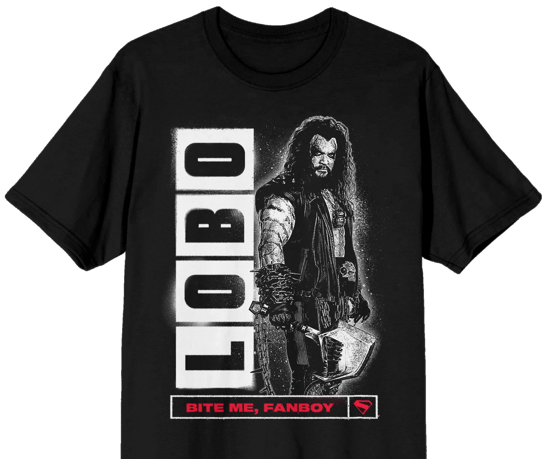 Supergirl Movie (2026) Lobo Bite Me Fanboy Men’s Black Crew Neck Short Sleeve T-shirt